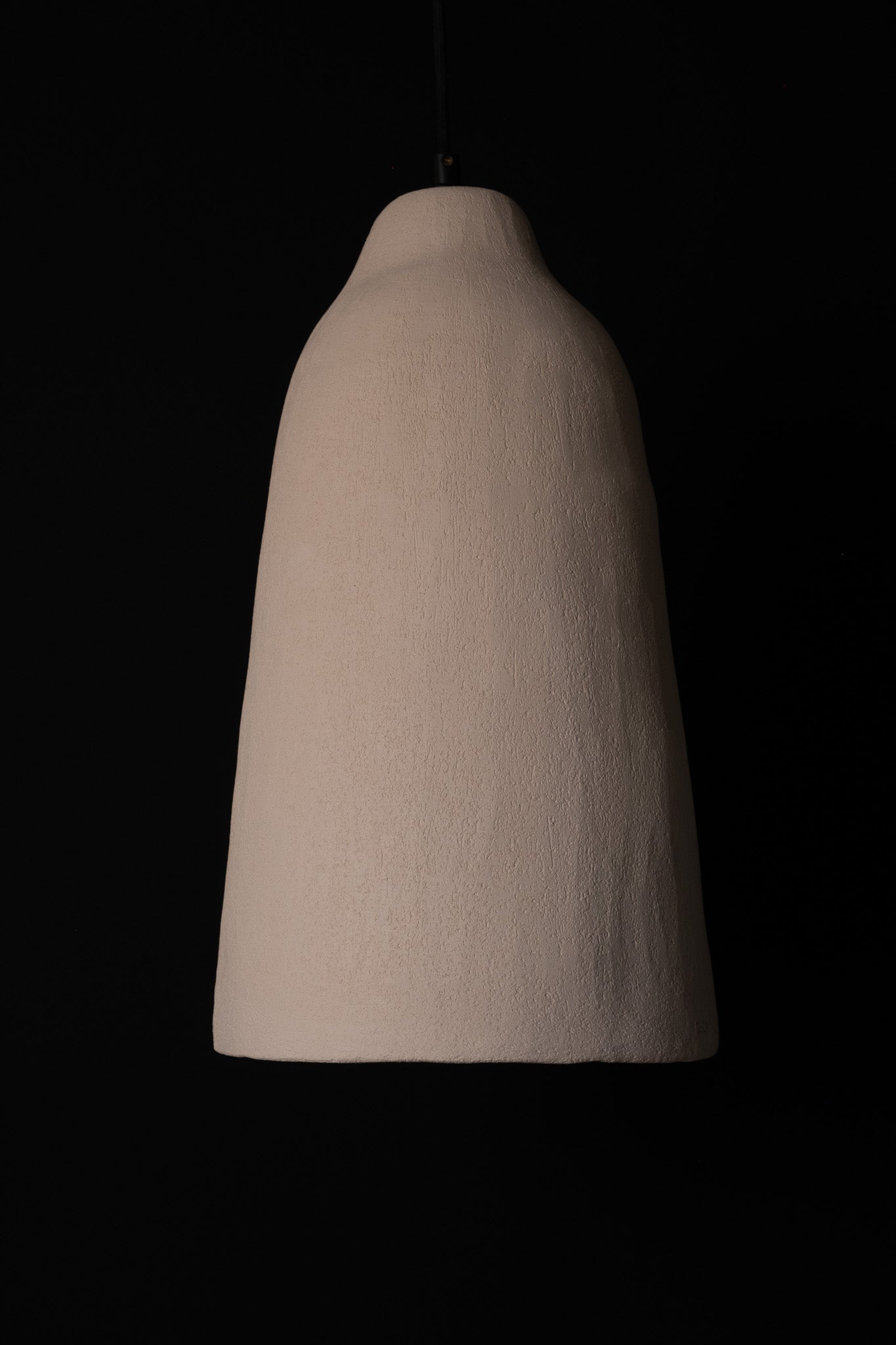 Wabi Sabi Long Handmade Ceramic Pendant Chandelier, Natural Textured Ceramic Lamp, Kitchen Island Chandelier - Geza Ceramic Studio