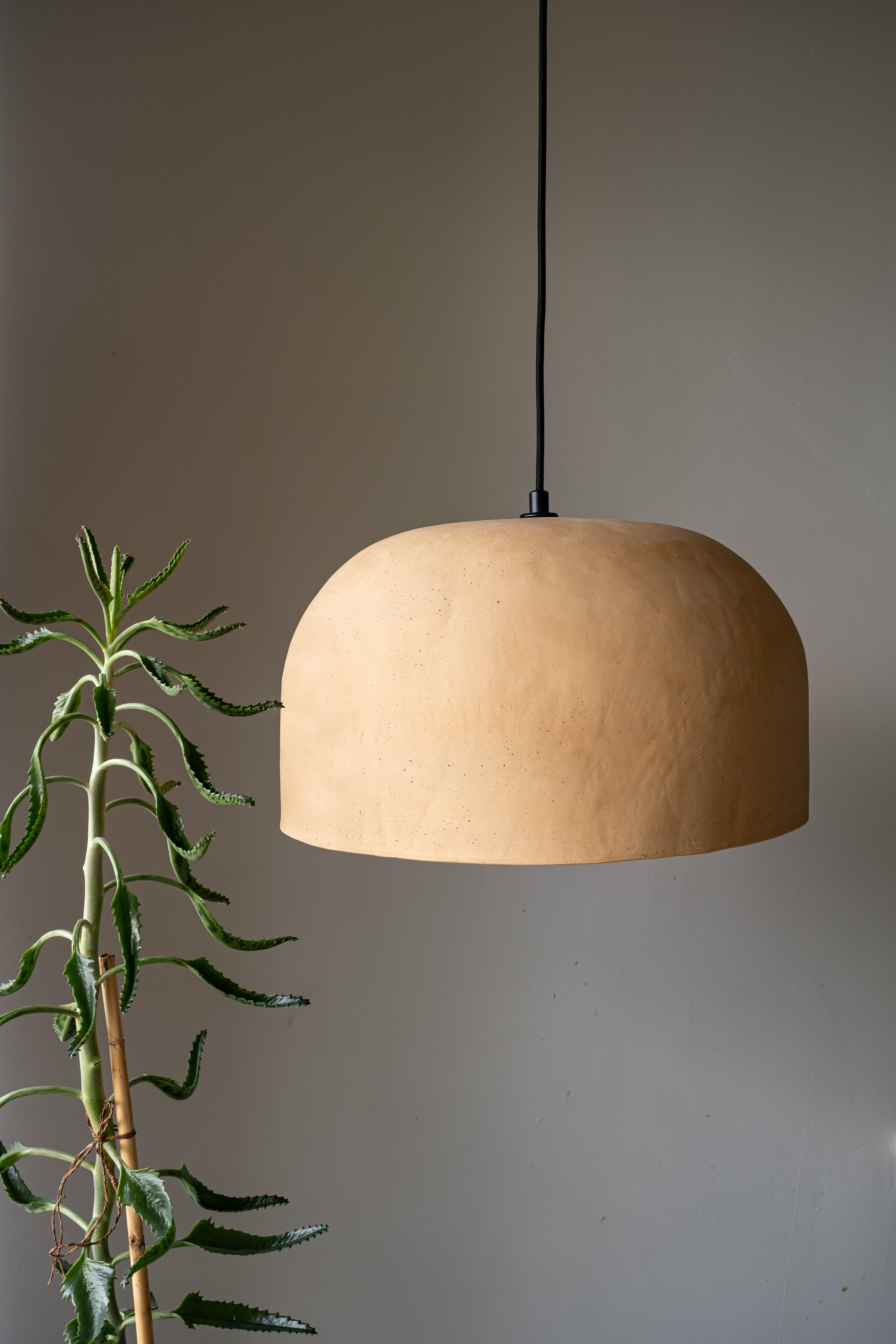 Powder Color Special Texture Handmade Wabi Sabi Stoneware Ceramic Pendant Light