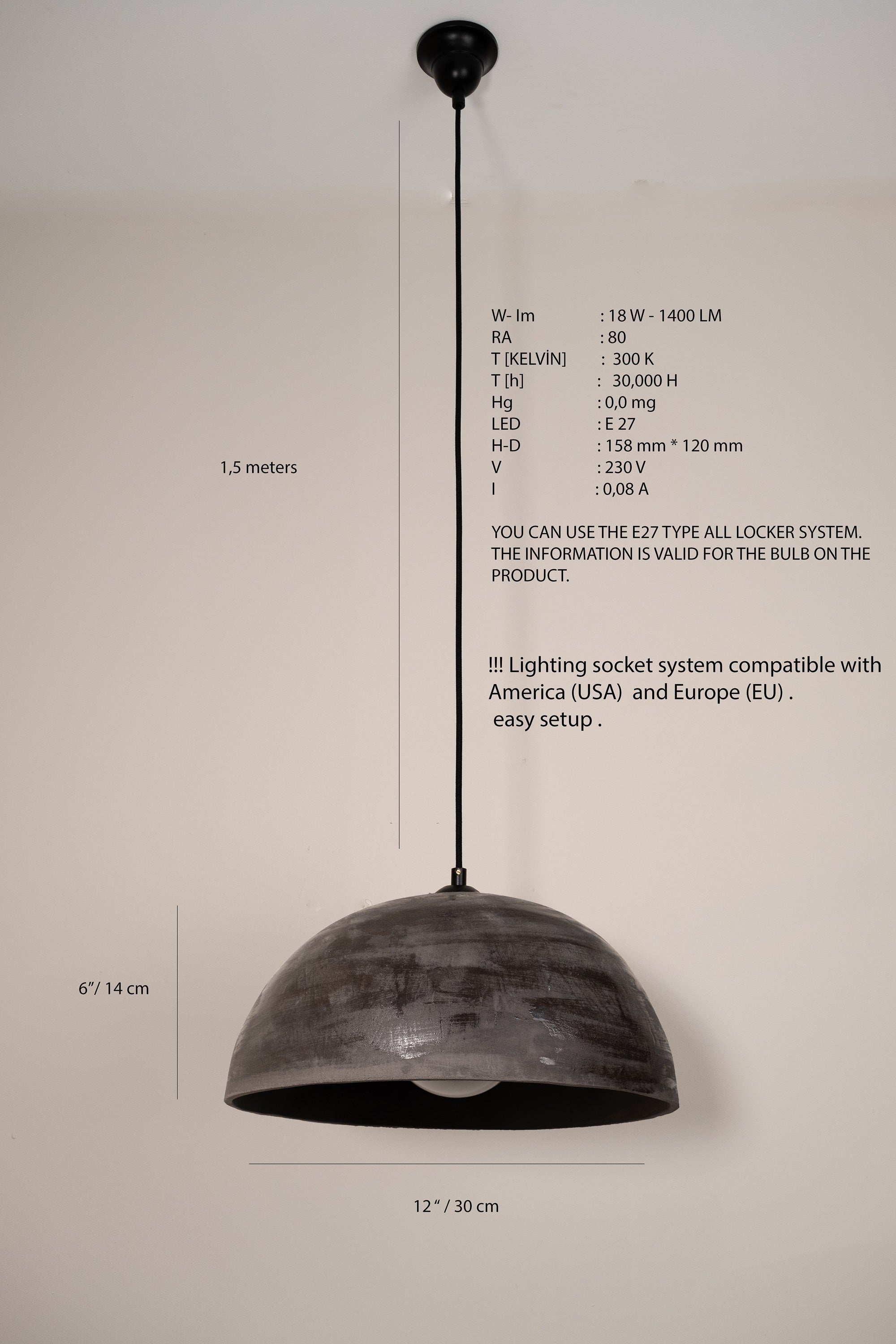 Large Size Handmade Ceramic Pendant Chandelier With Rustic - Geza Ceramic Studio