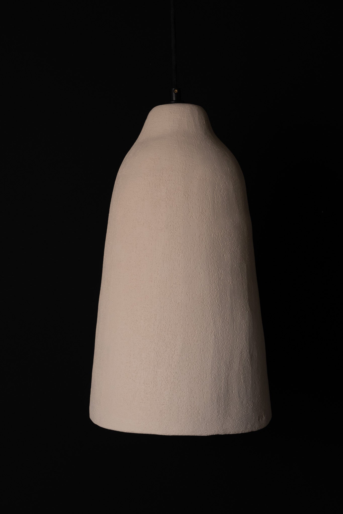 Wabi Sabi Long Handmade Ceramic Pendant Chandelier, Natural Textured Ceramic Lamp, Kitchen Island Chandelier - Geza Ceramic Studio