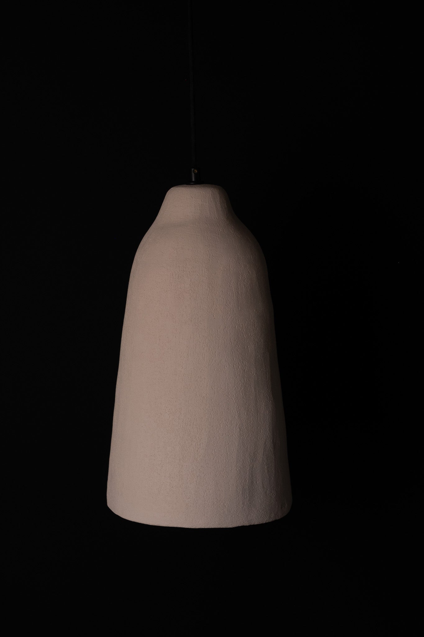 Wabi Sabi Long Handmade Ceramic Pendant Chandelier, Natural Textured Ceramic Lamp, Kitchen Island Chandelier - Geza Ceramic Studio