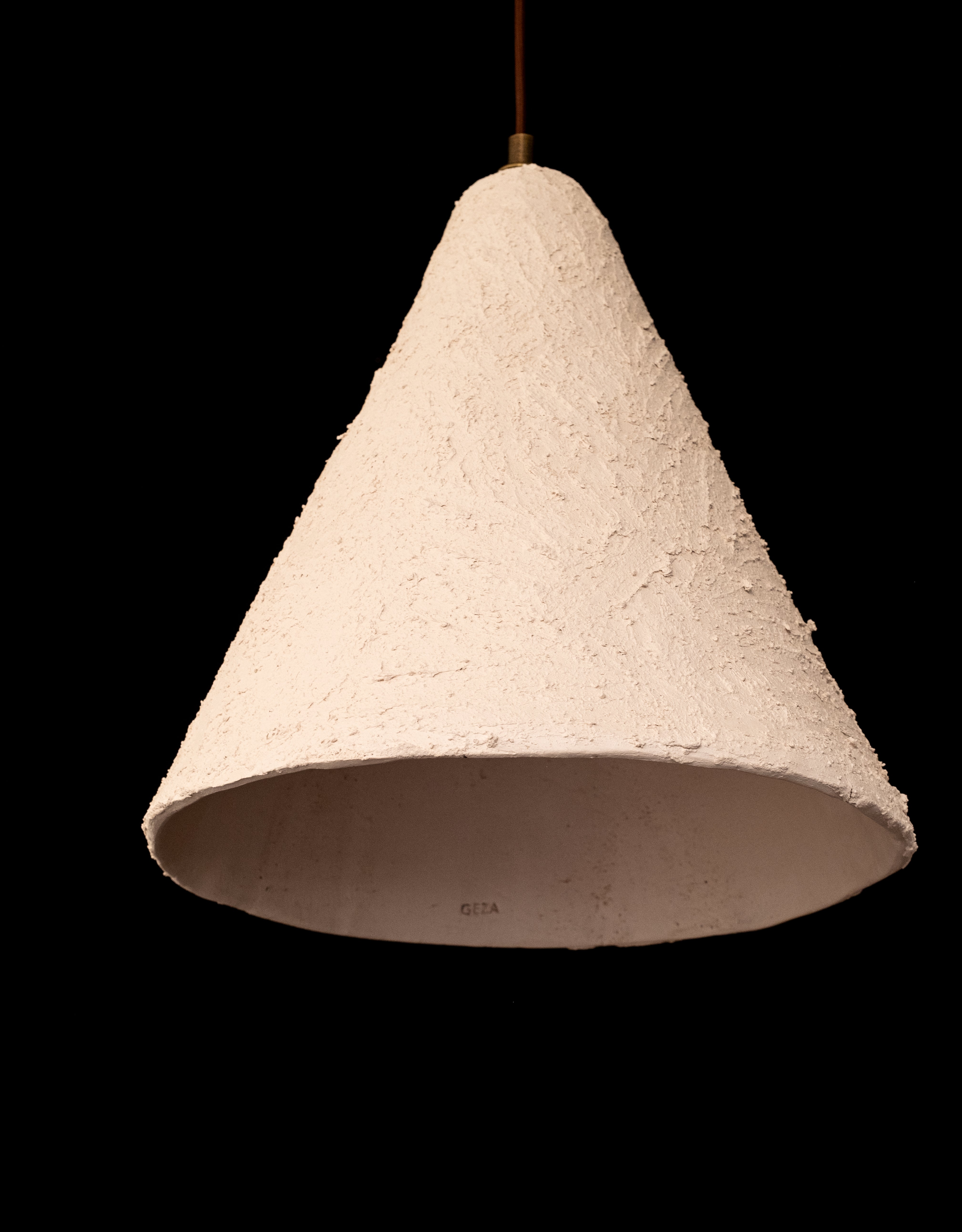 Big Wabi Sabi White Handmade Ceramic Pendant Lamp, Japandi Pendant Light, Gothic Ceilling Lamp, Home Decore Gift