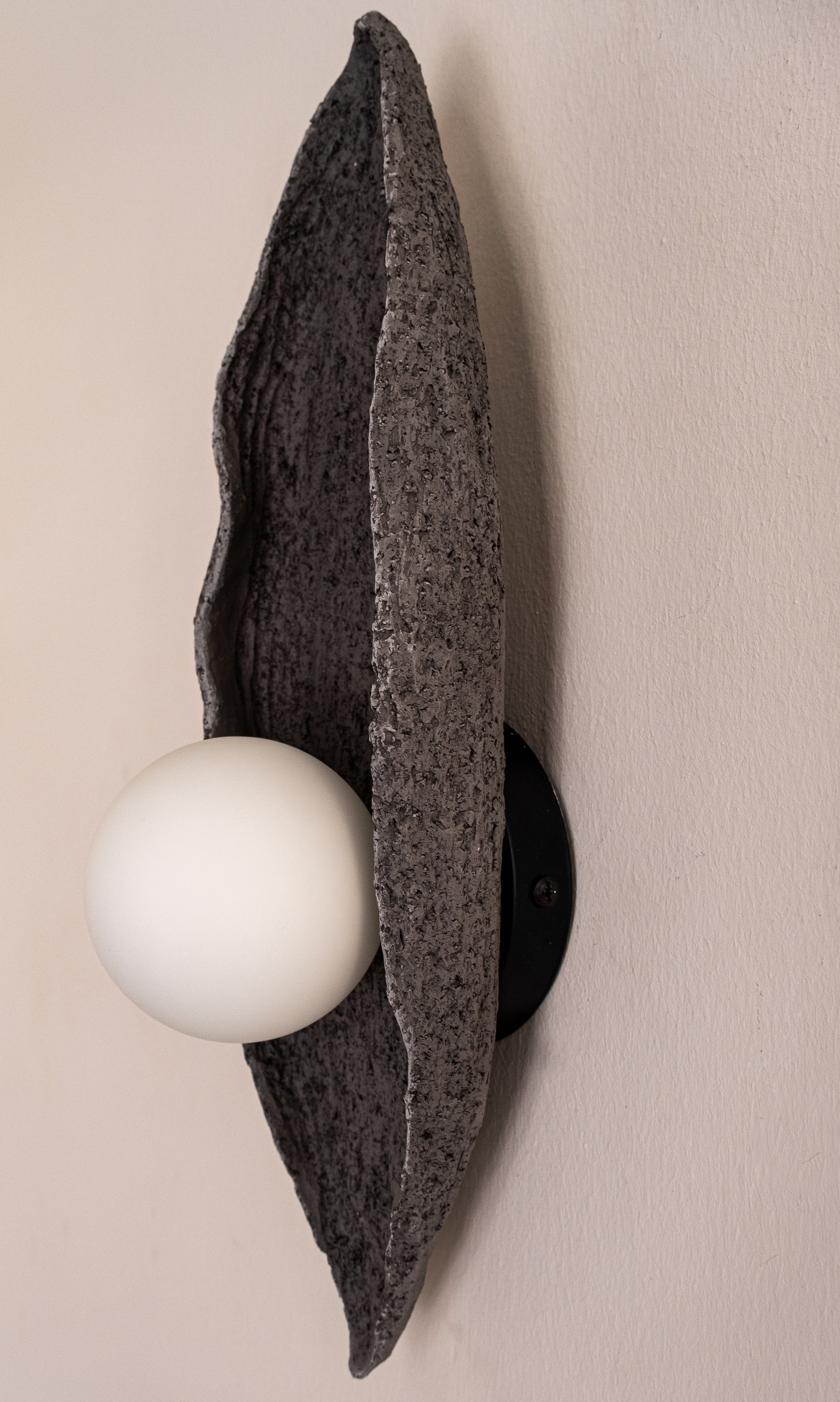 Ceramic Black wall light Handmade Wall Sconces