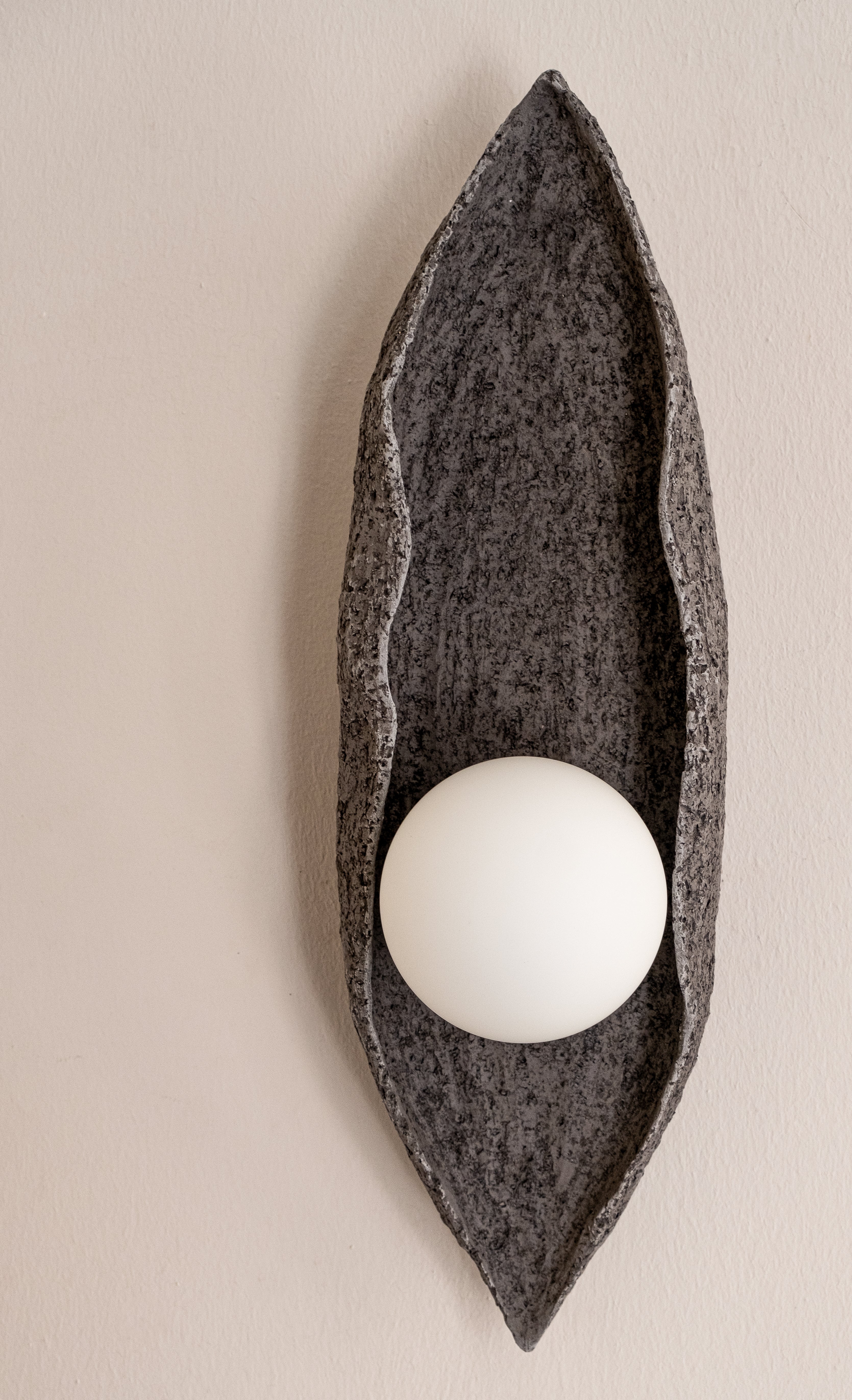 Ceramic Black wall light Handmade Wall Sconces