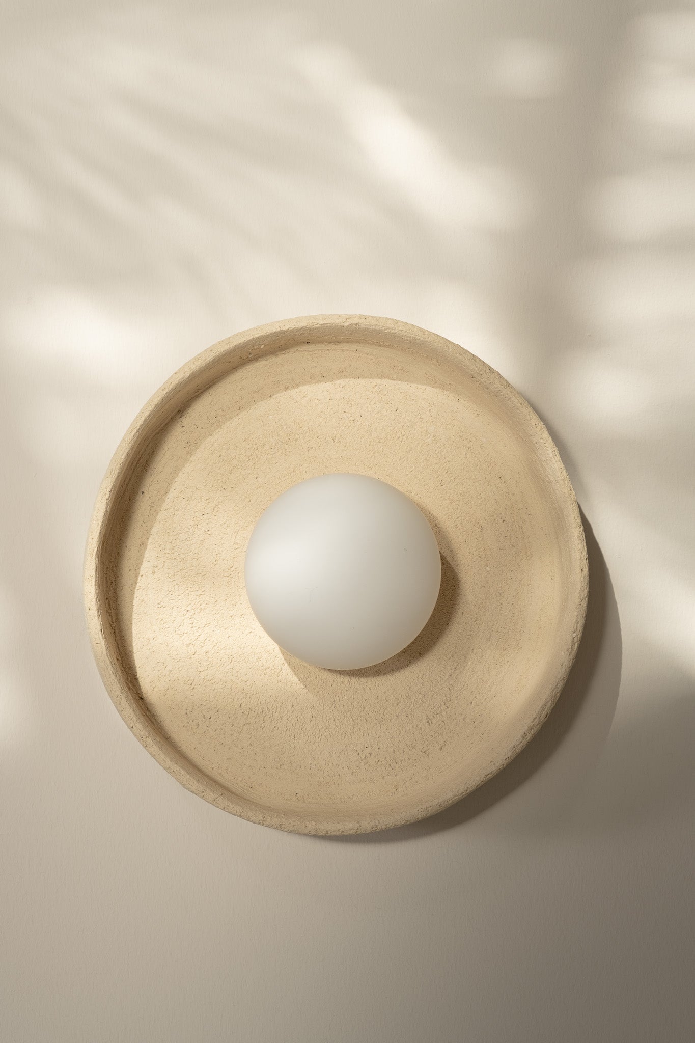 Beige Stoneware Wall Sconces