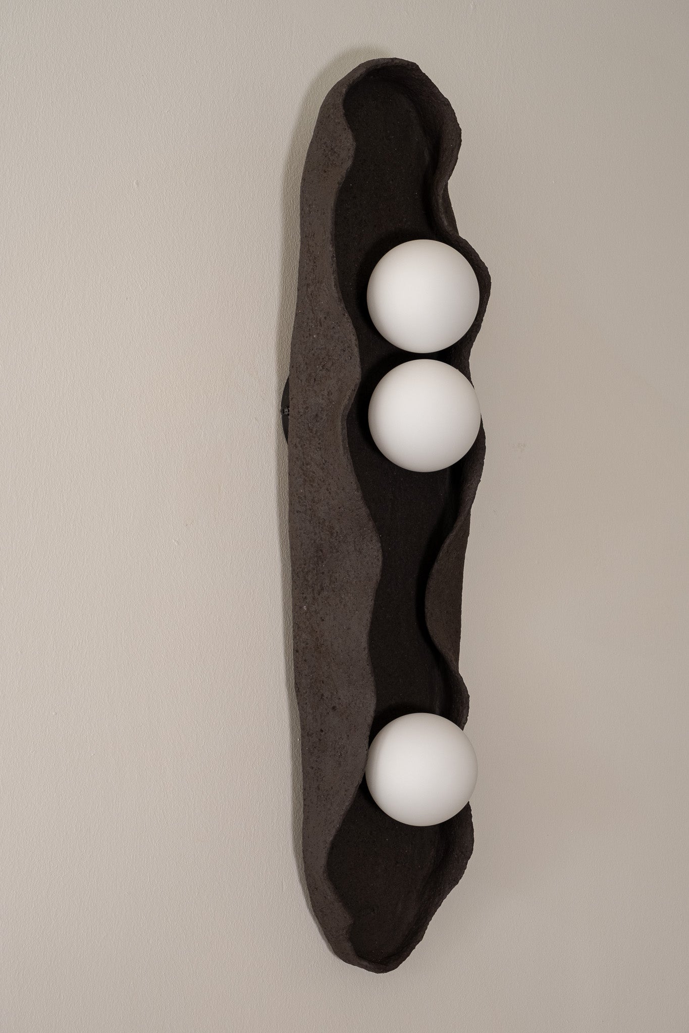 Ceramic Black wall light Handmade Wall Sconces