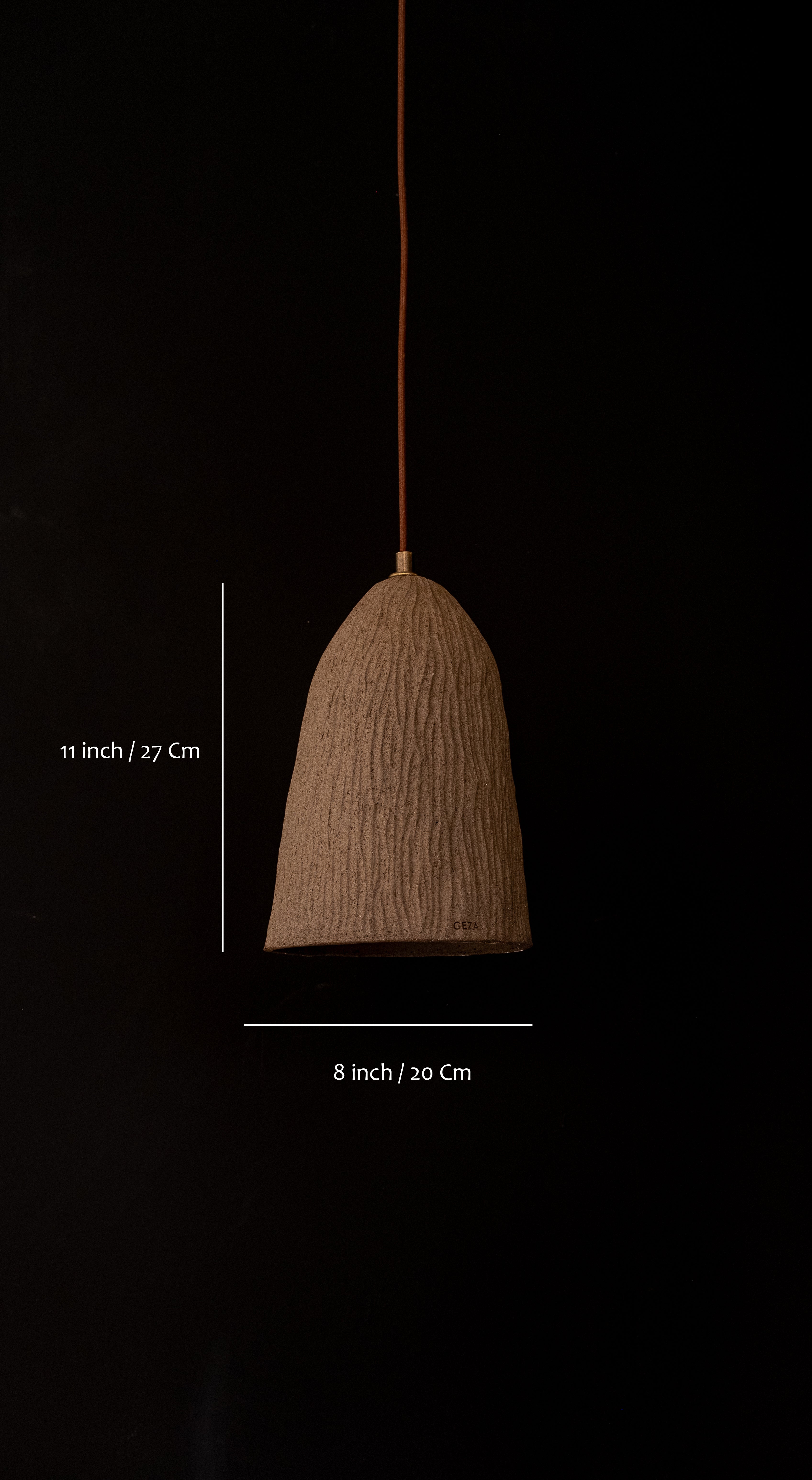 Brown Japandi Handmade Ceramic Pendant Light, Wabi Sabi Ceilling Lamp, Home Decor Lampsade