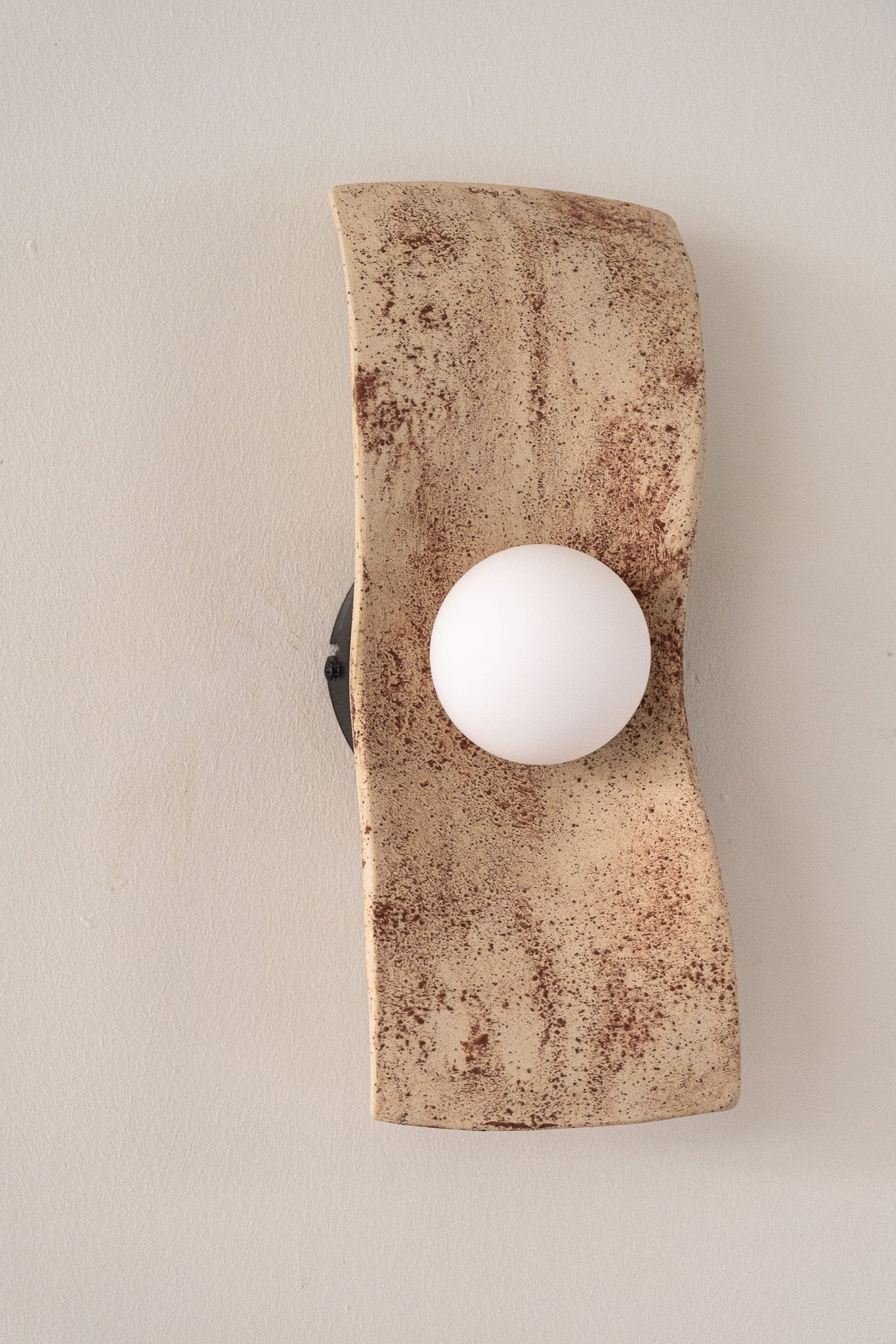 Long Handmade Ceramic Wall Sconce, Modern Home Wall Lamp, Big Japandi Wall Light, Home Gift