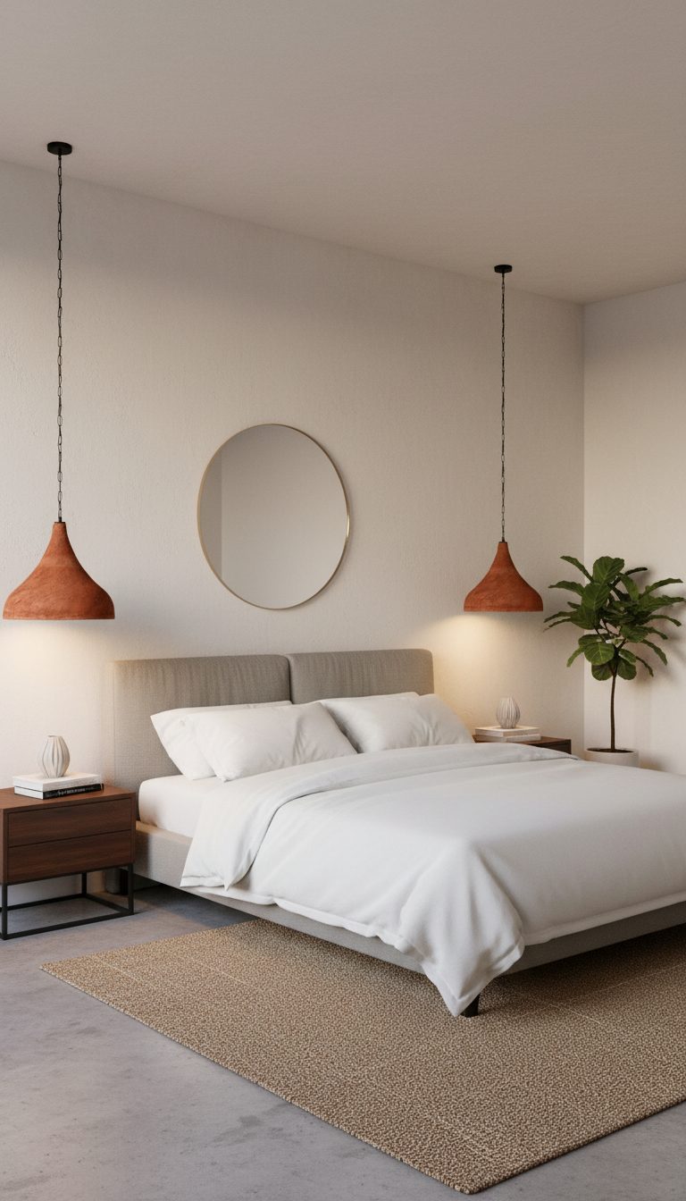 Wabi Sabi Handmade Ceramic Pendant Light: Terracotta Kitchen Island Lighting