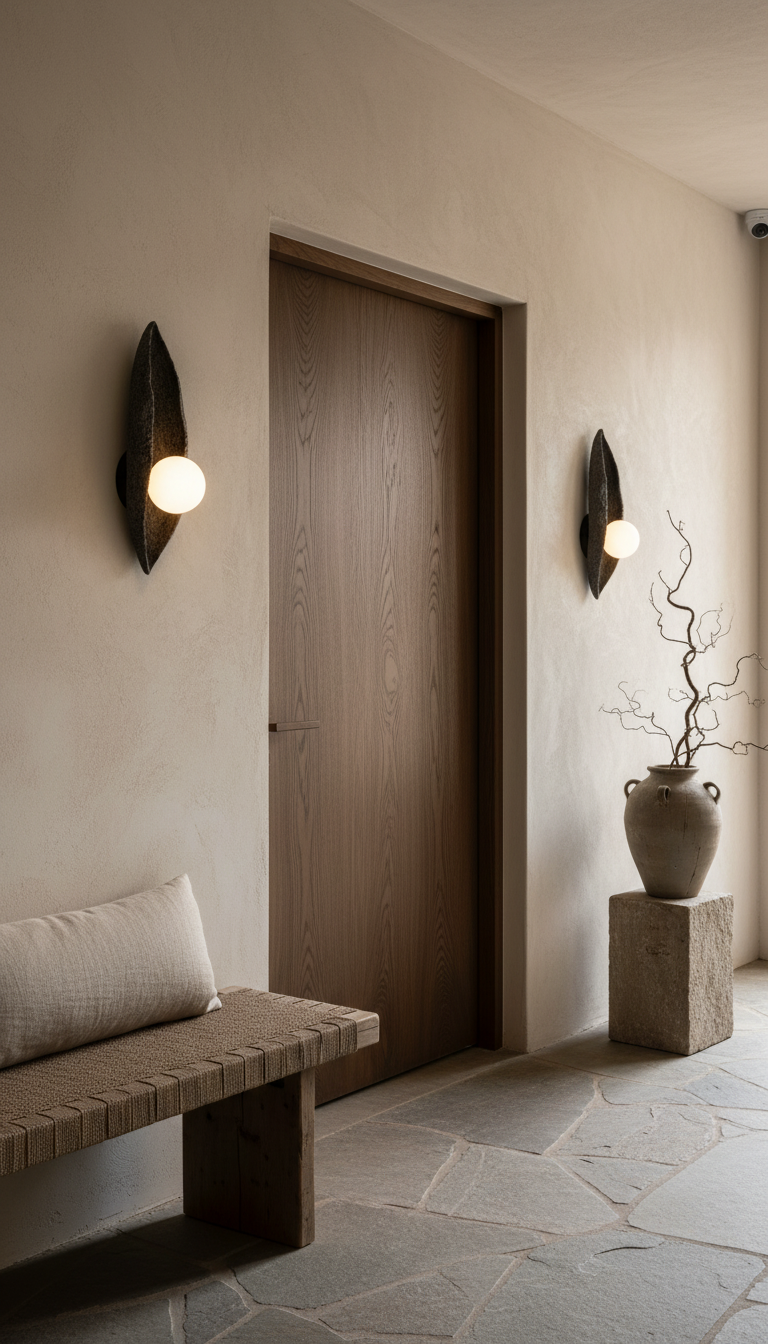 Ceramic Black wall light Handmade Wall Sconces