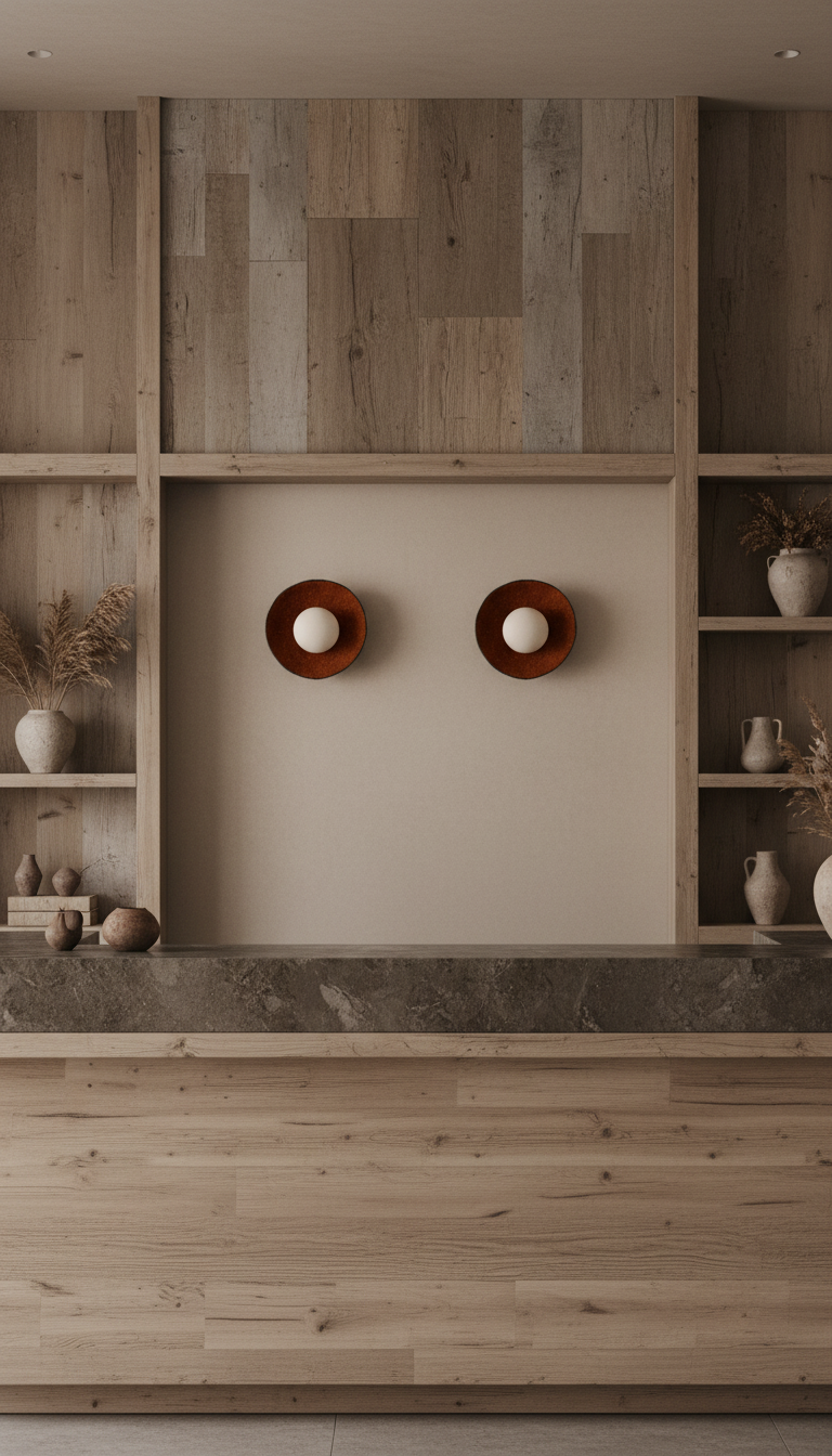 Wabi Sabi Handmade Ceramic Wall Lamp, Terracotta Ceramic Wall Sconces,