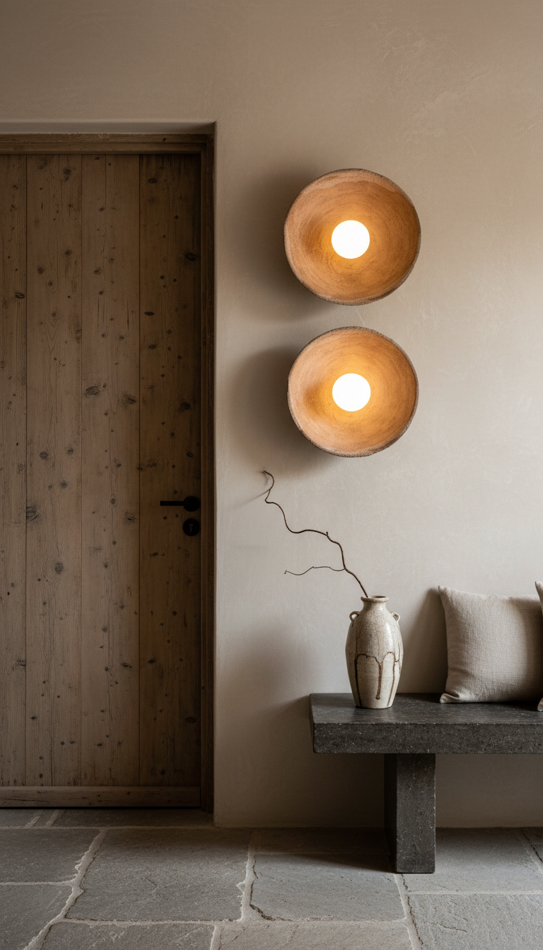 Wabi Sabi Handmade Ceramic Wall Lamp, Ceramic Wall Sconces,