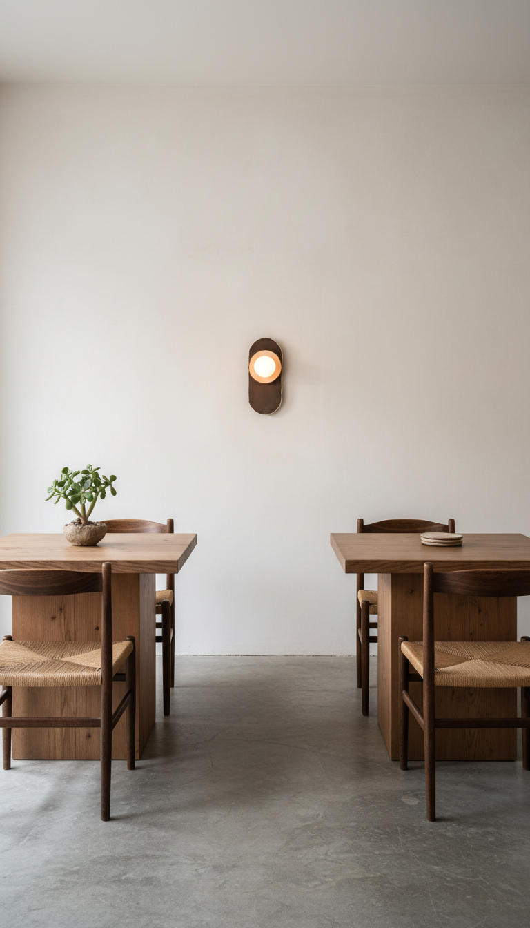 Mori brown & white handmade ceramic wall sconce, wabi sabi stoneware – image 6