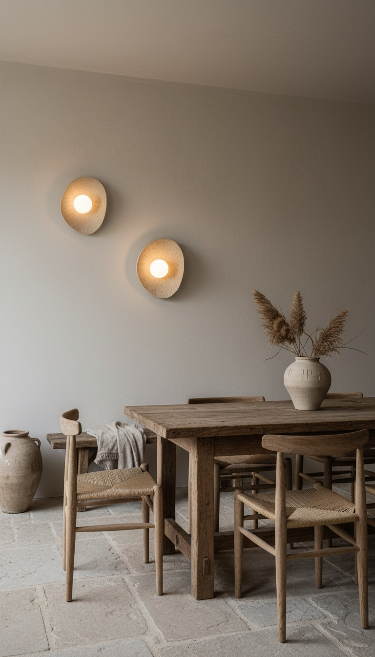 Beige Amorf Ceramic Wall Sconces