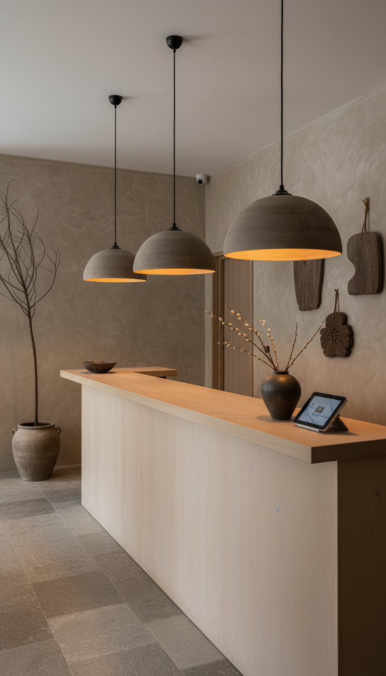 Grey Ceramic Pendant Light