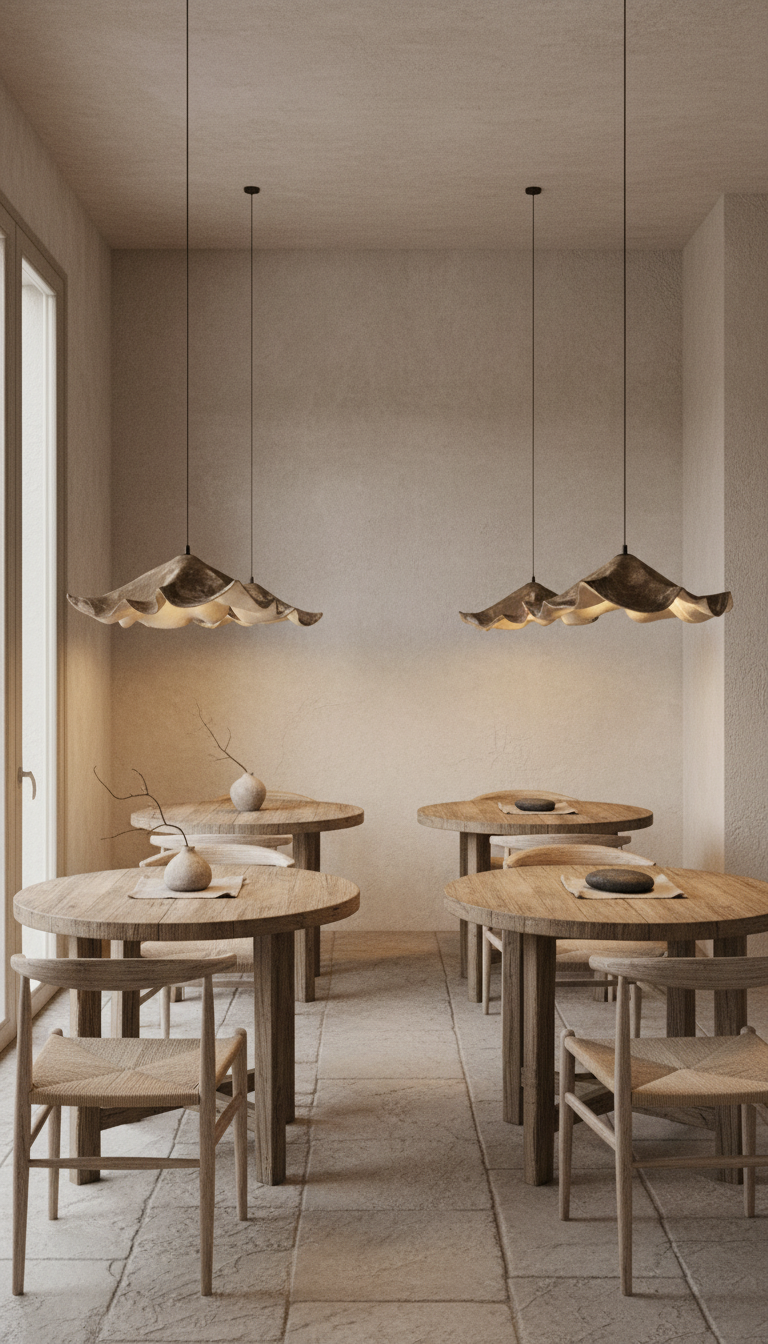 Amorf Handgemachte Keramik Moderne Pendelleuchte, Japandi Pendelleuchte, Wabi Sabi Kronleuchter, Home Gift Pendelleuchte