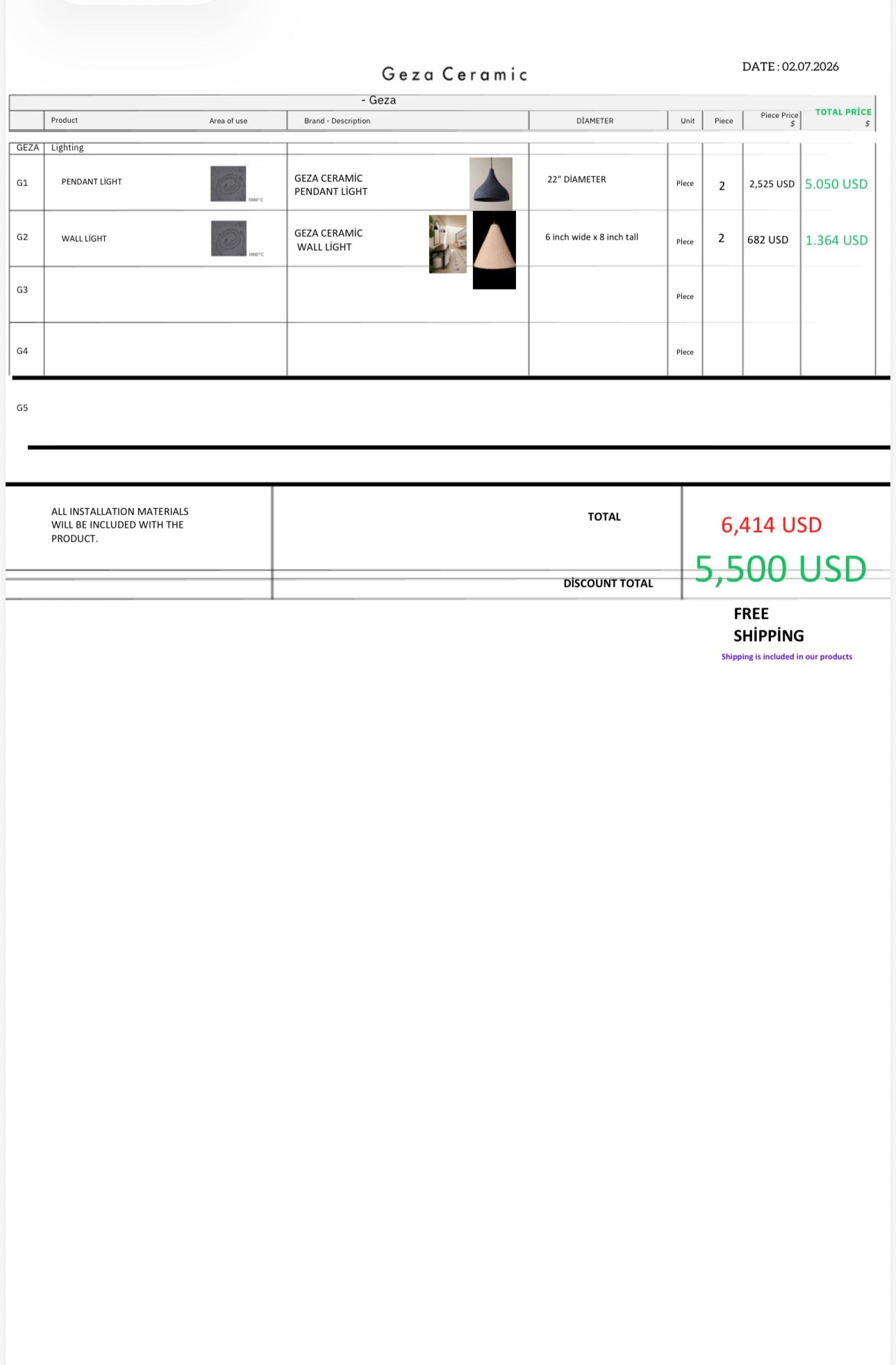 Laura Robertson special order