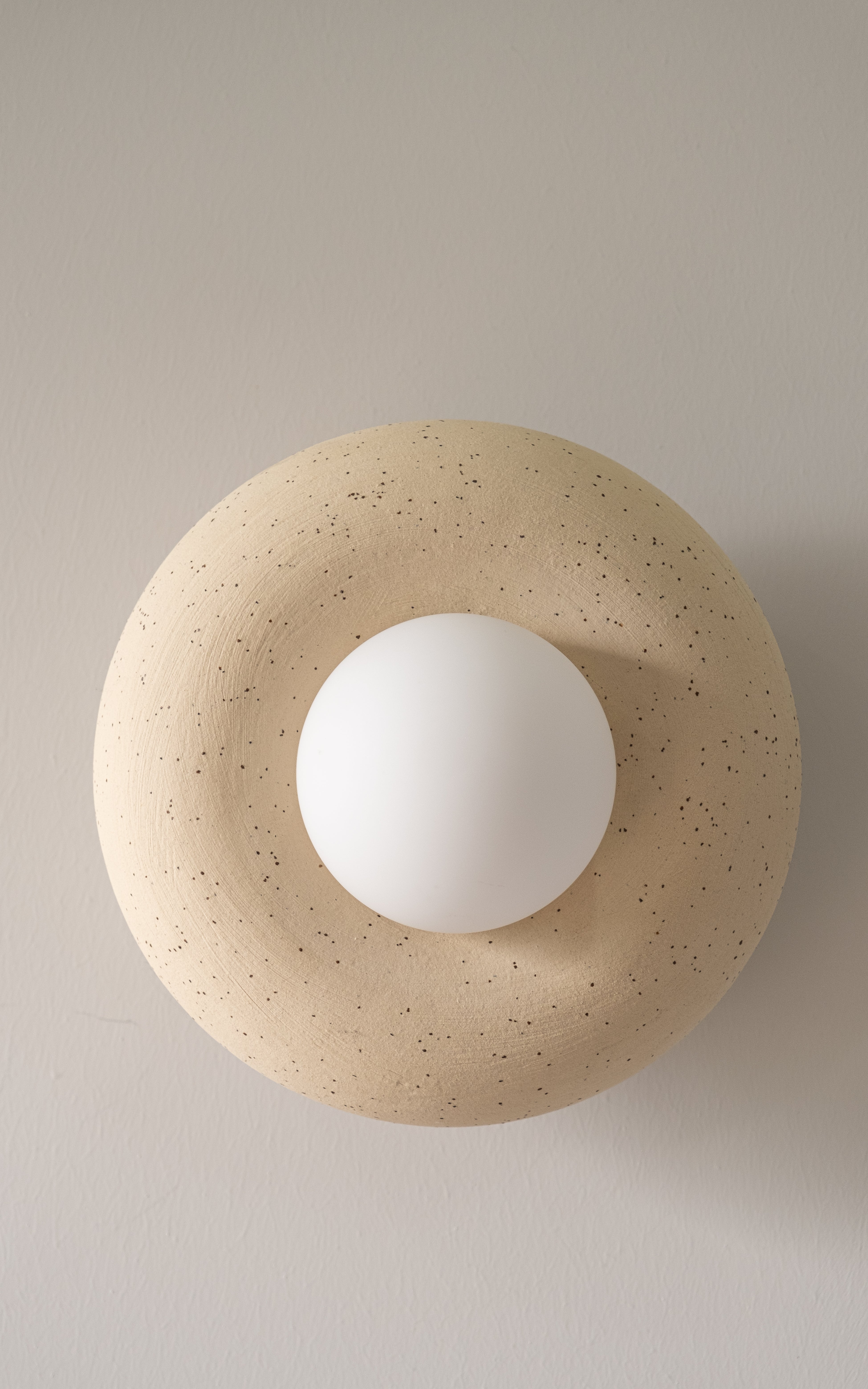 Modern Minimalist Ceramic Handmade Wall Sconce, Special Product Handmade Ceramic Wall Lamp