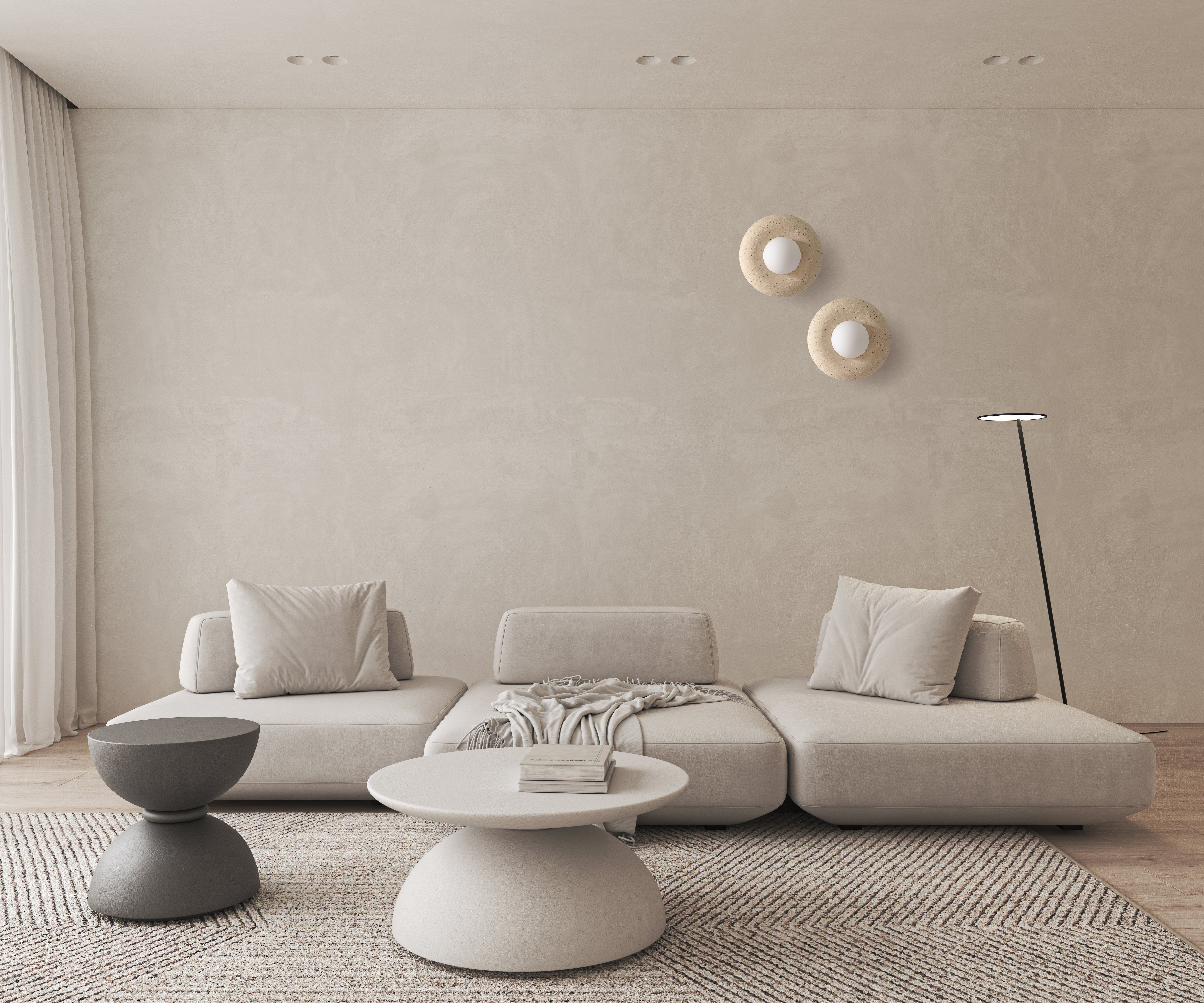 Modern Minimalist Ceramic Handmade Wall Sconce, Special Product Handmade Ceramic Wall Lamp