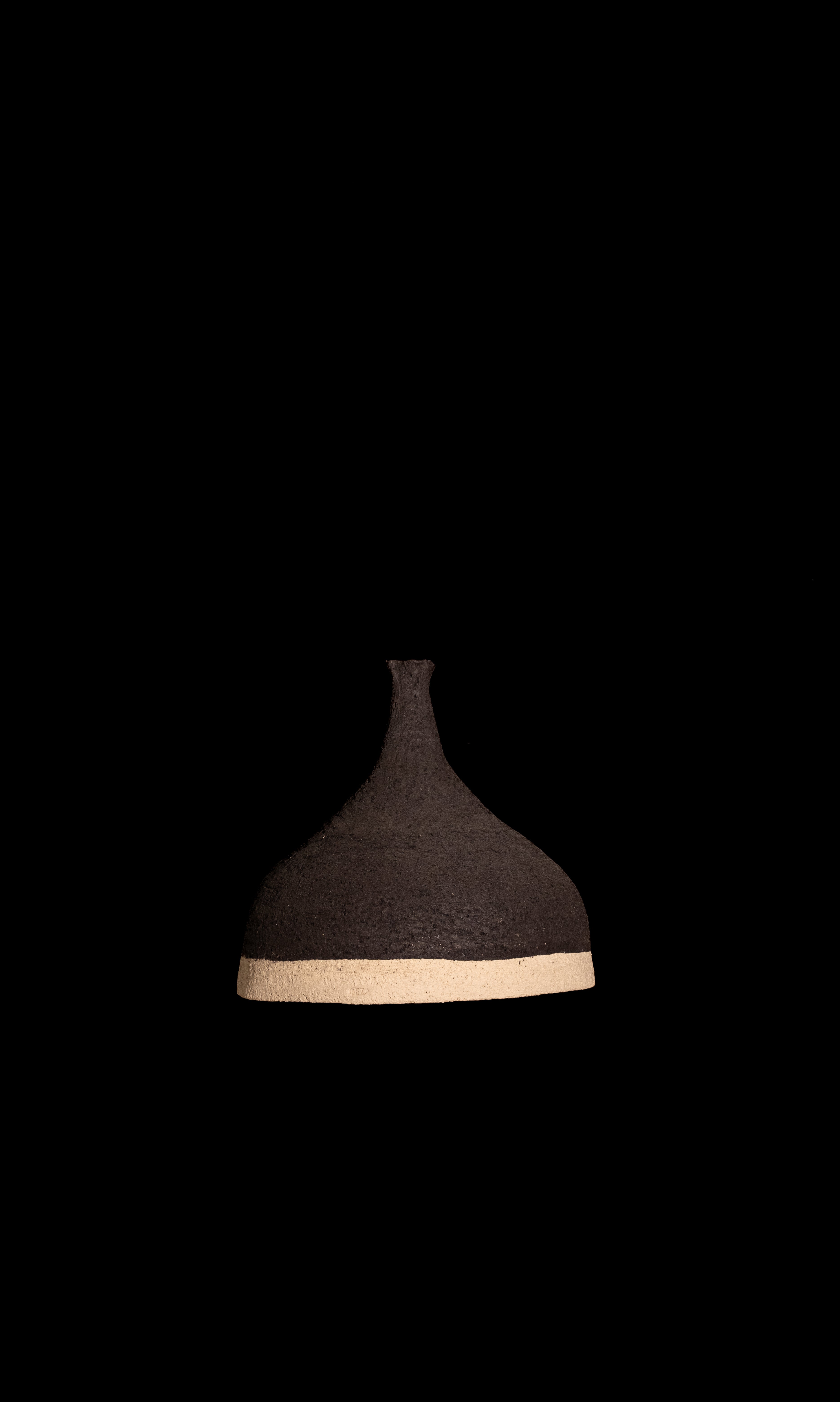 Wabi Sabi Black and White Amorphous Handmade Ceramic Pendant Chandelier, Natural Textured Kitchen Island Pendant Chandelier, - Geza Ceramic Studio