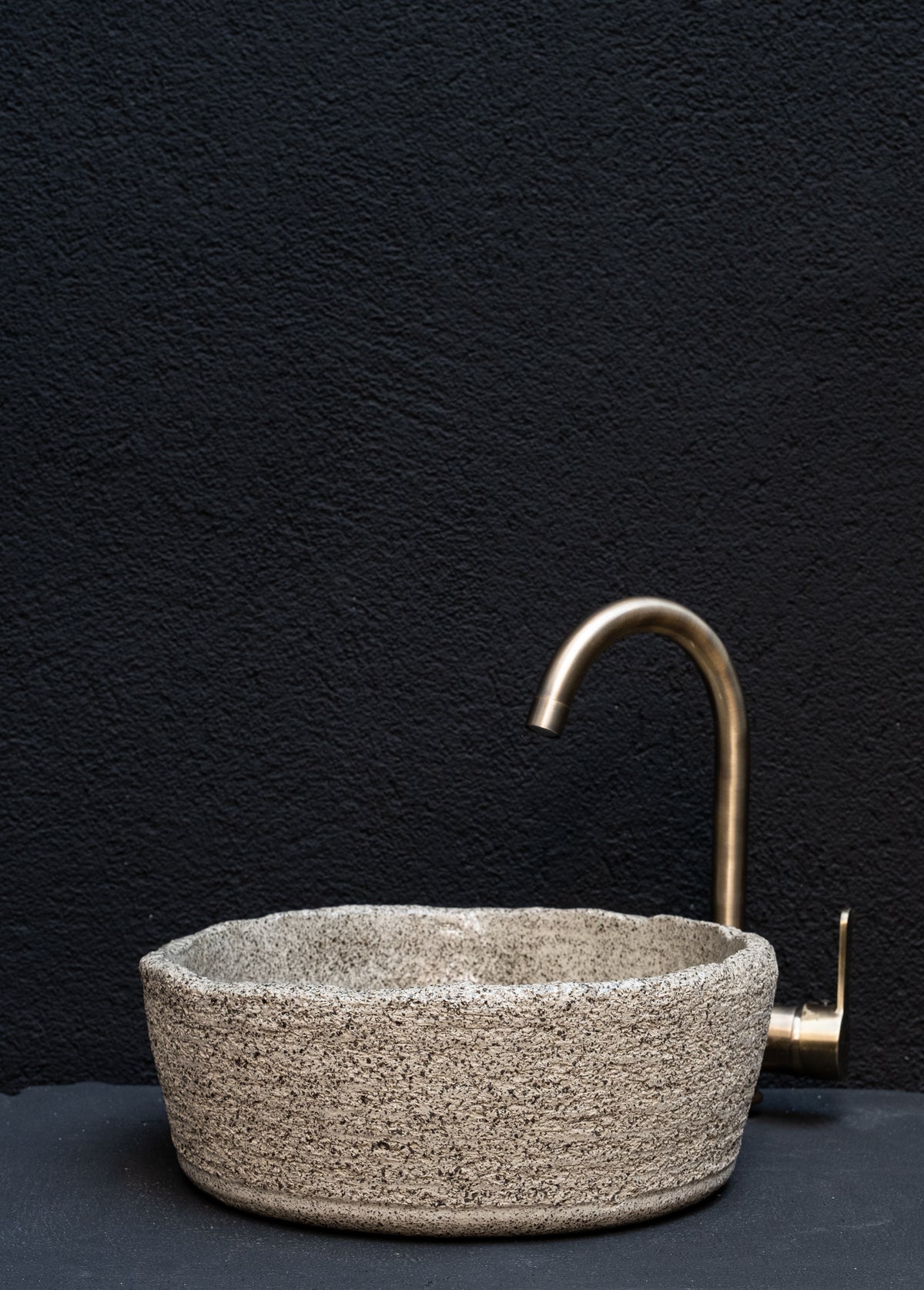 Calyx handmade ceramic bathroom sink, wabi sabi stoneware – image 2