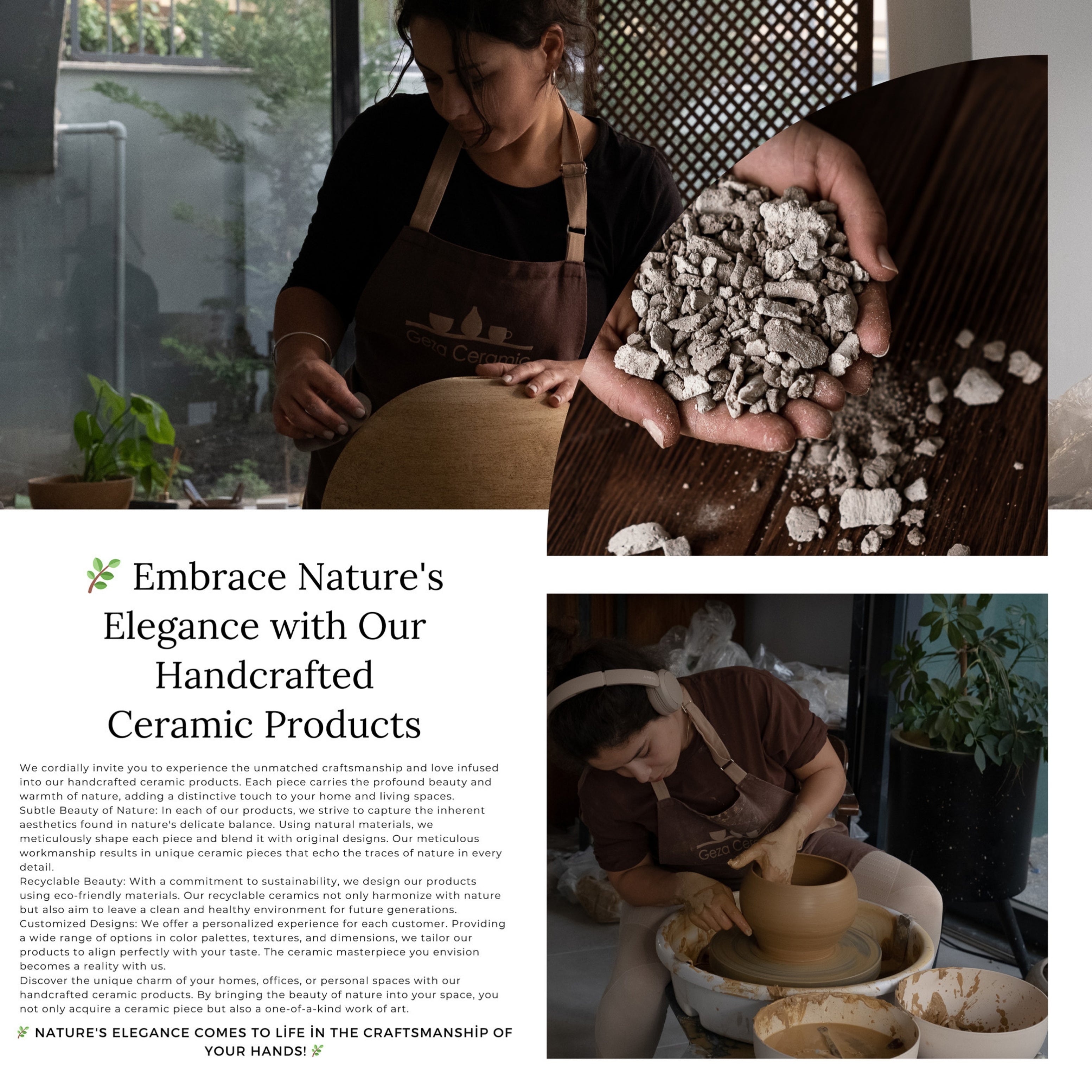 Modern Handmade Ceramic Pendant Light, Japandi Pendant Chandelier, Home Decor Gift - Geza Ceramic Studio