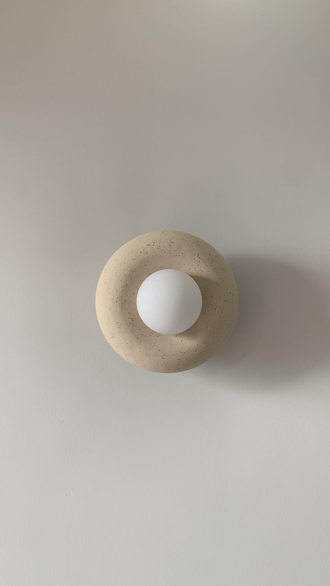 Modern Minimalist Ceramic Handmade Wall Sconce, Special Product Handmade Ceramic Wall Lamp
