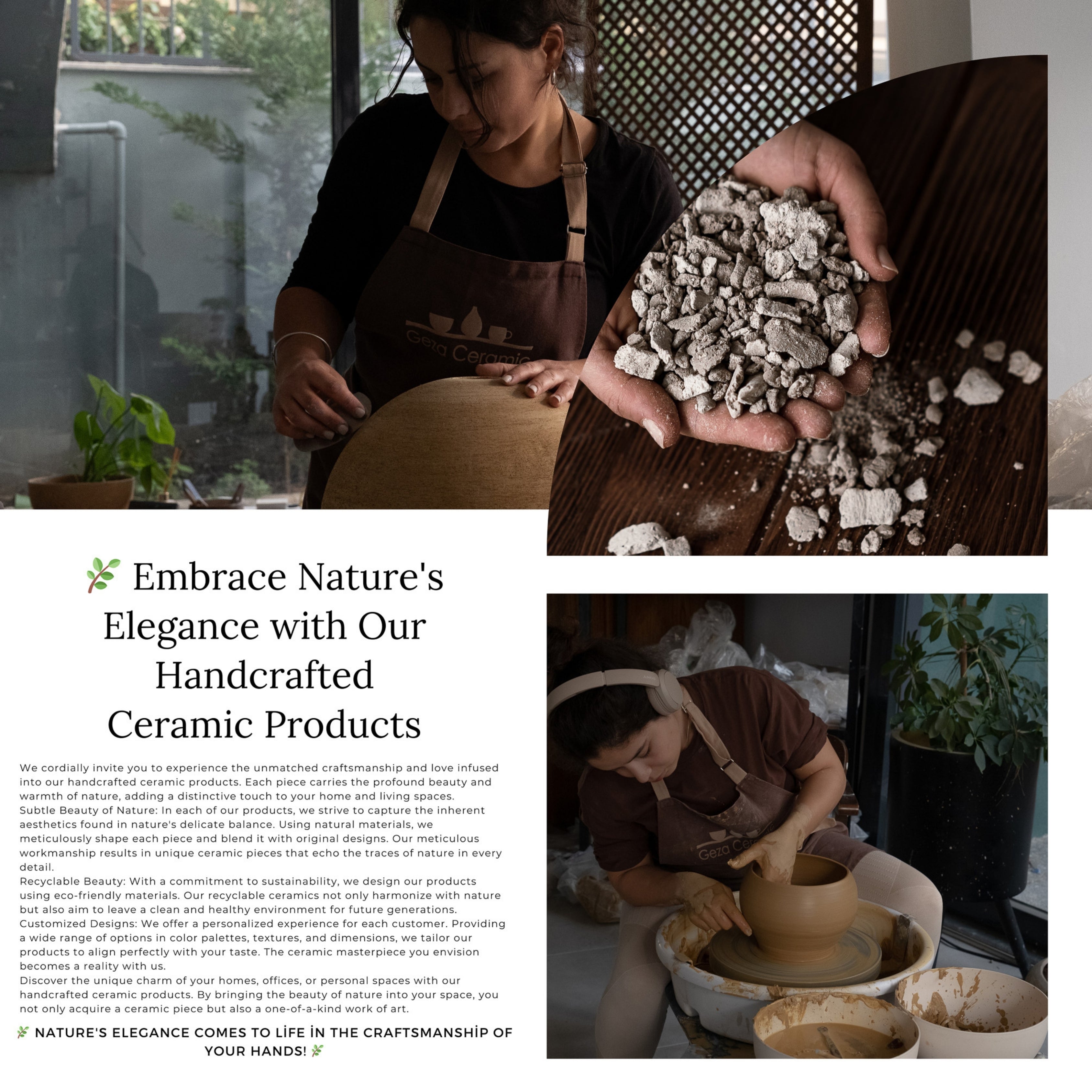 Geza Collection Handmade Decorative Cube - Geza Ceramic Studio