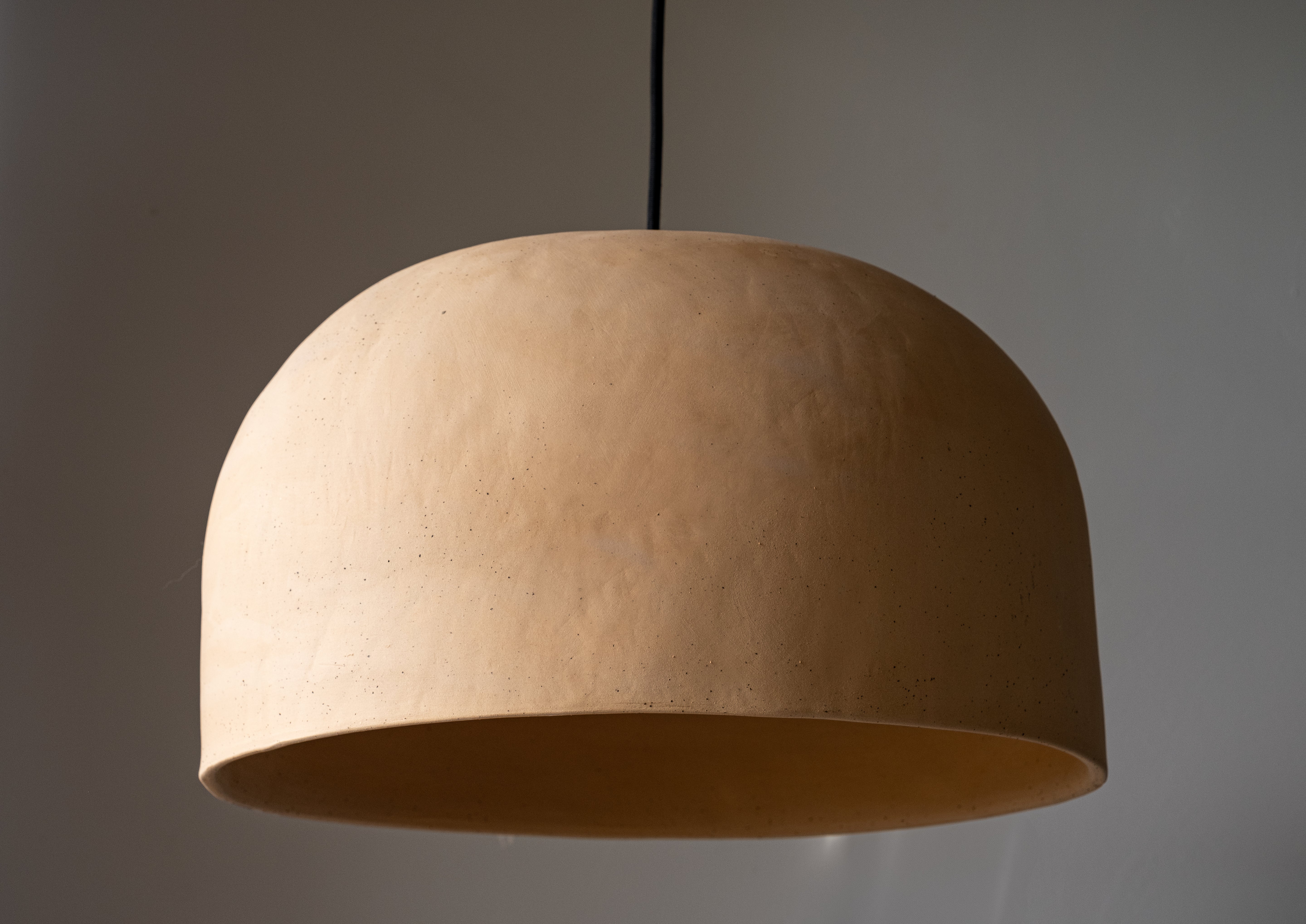 Powder Color Special Texture Handmade Wabi Sabi Stoneware Ceramic Pendant Light