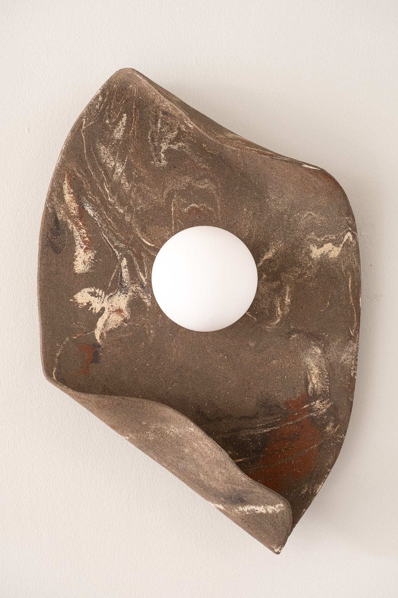 22" Wabi Sabi El Yapımı Seramik Duvar Aplik, Japandi Seramik Duvar Lambası, Banyo Duvar Lambası, Noel Hediyesi