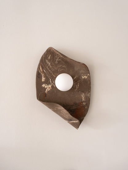 22" Wabi Sabi El Yapımı Seramik Duvar Aplik, Japandi Seramik Duvar Lambası, Banyo Duvar Lambası, Noel Hediyesi