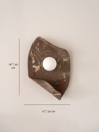 22" Wabi Sabi Handmade Ceramic Wall Sconce, Japandi Ceramic Wall Lamp, Bathroom Wall Light, Christmass Gift