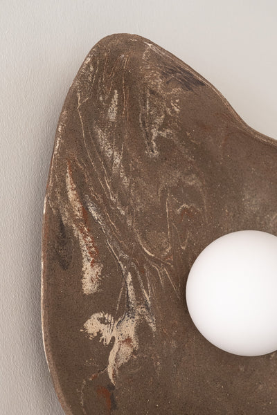 22" Wabi Sabi Handmade Ceramic Wall Sconce, Japandi Ceramic Wall Lamp, Bathroom Wall Light, Christmass Gift