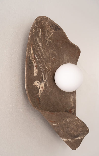 22" Wabi Sabi Handmade Ceramic Wall Sconce, Japandi Ceramic Wall Lamp, Bathroom Wall Light, Christmass Gift