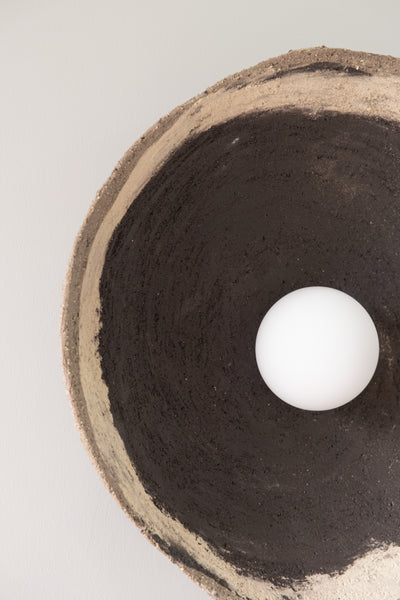 Handmade Ceramic Flush Mount Ceiling Light – Wabi Sabi Modern Ceiling Lamp