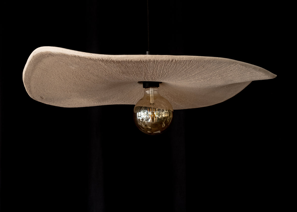 Cyrena white handmade ceramic pendant light, wabi sabi stoneware – image 10