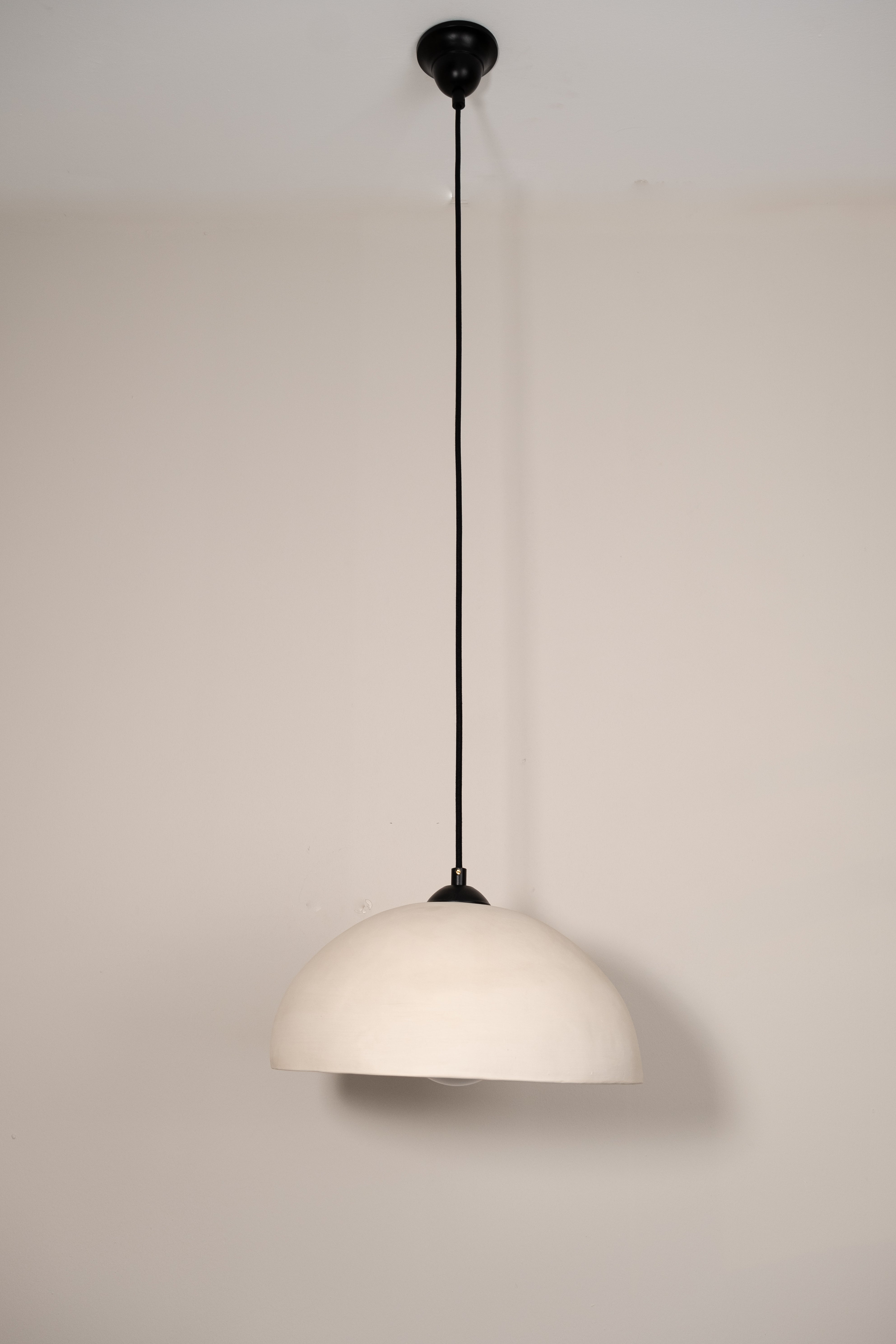 Beige Special Texture Handmade Wabi Sabi Stoneware Ceramic Pendant Light - Geza Ceramic Studio