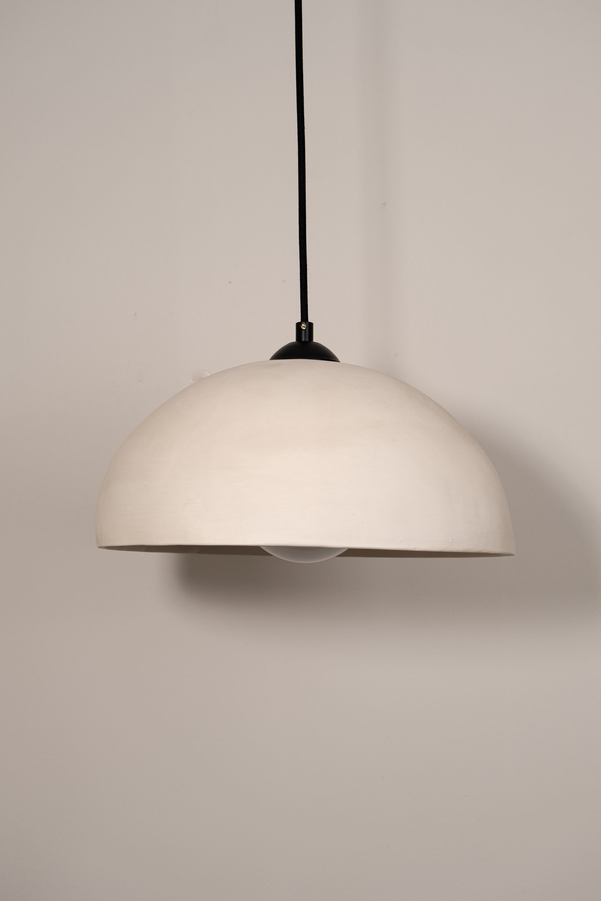 Beige Special Texture Handmade Wabi Sabi Stoneware Ceramic Pendant Light - Geza Ceramic Studio
