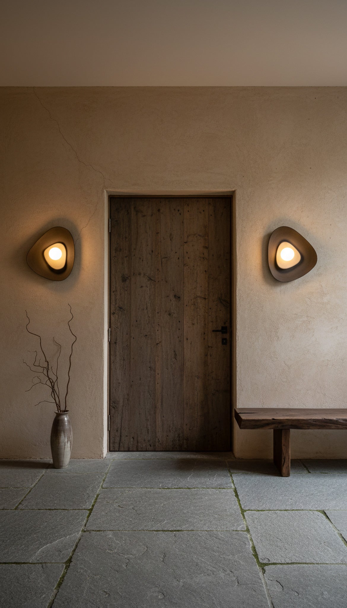 Black Ceramic Wall Sconce – Handmade Wabi Sabi Wall Light