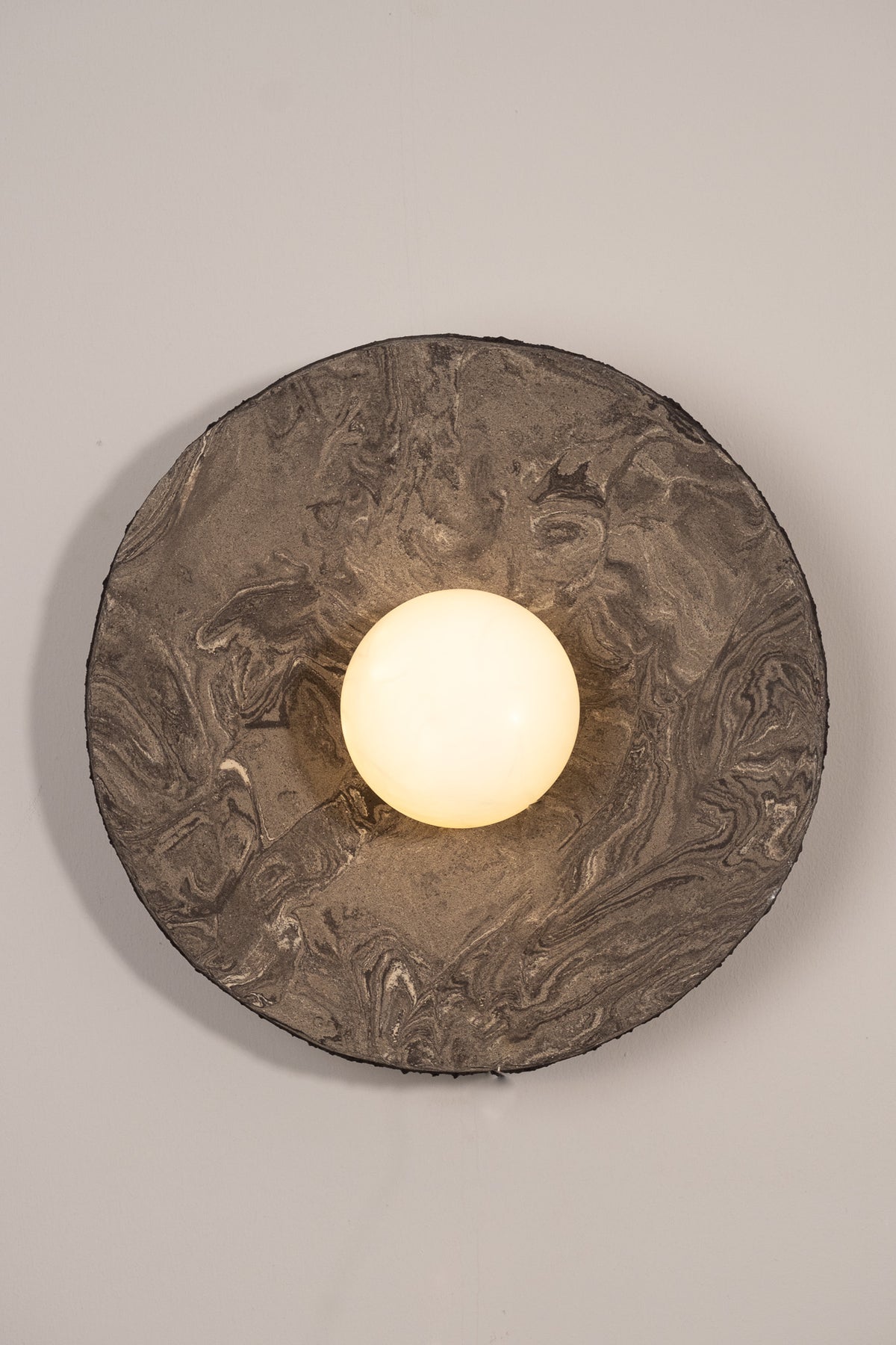 Velia – handmade grey ceramic wall sconce in natural clay, Geza Ceramic – image 5