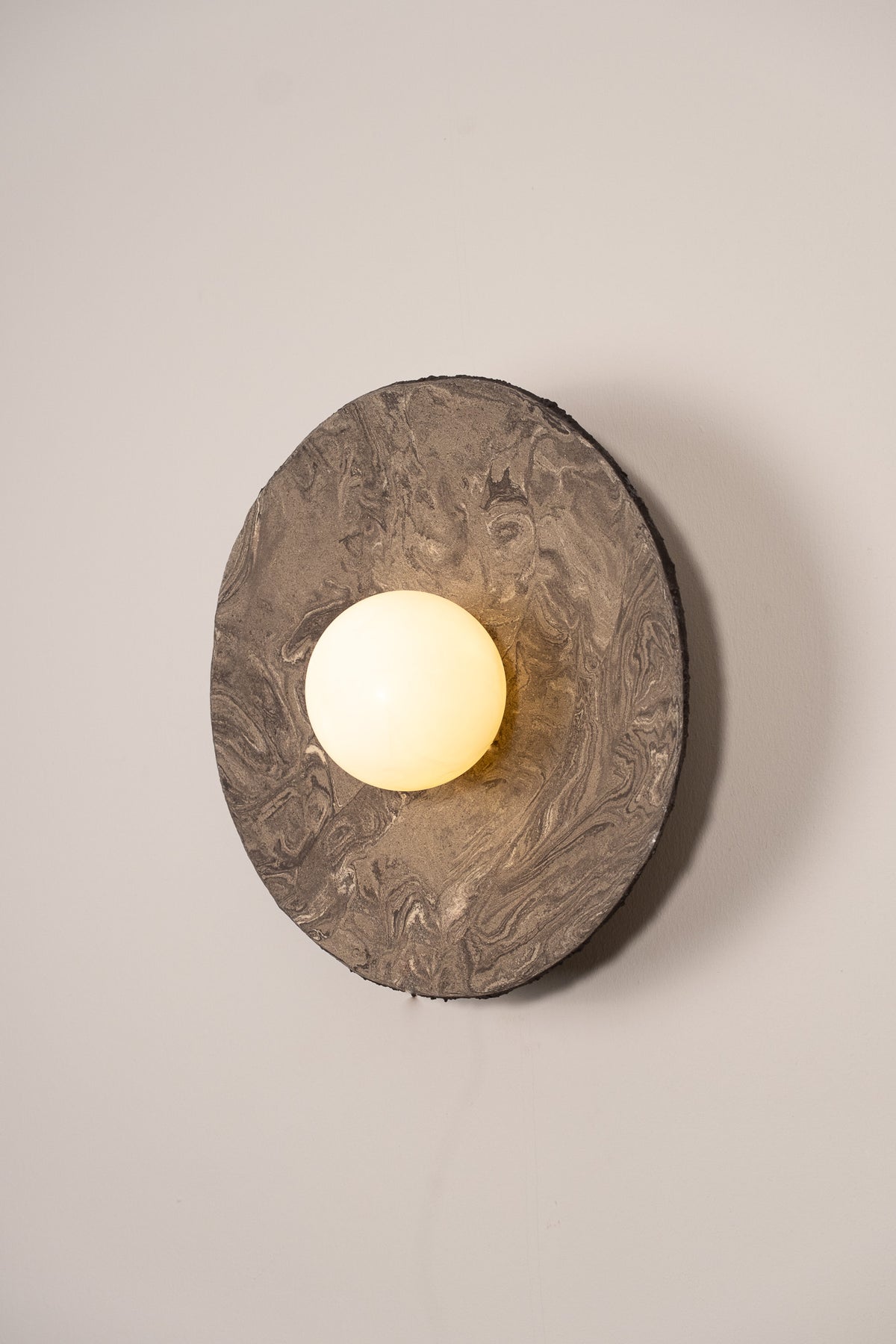 Velia – handmade grey ceramic wall sconce in natural clay, Geza Ceramic – image 7
