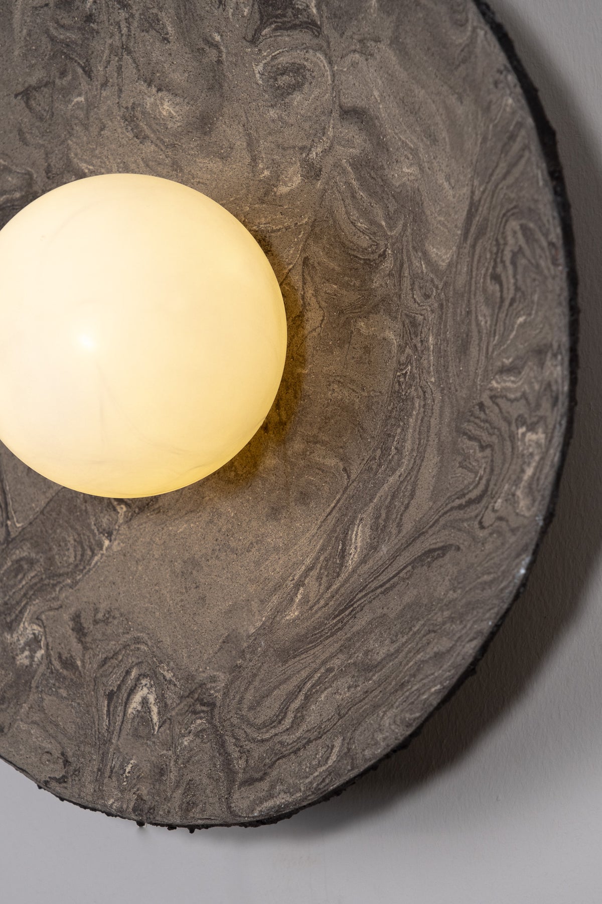 Velia – handmade grey ceramic wall sconce in natural clay, Geza Ceramic – image 3