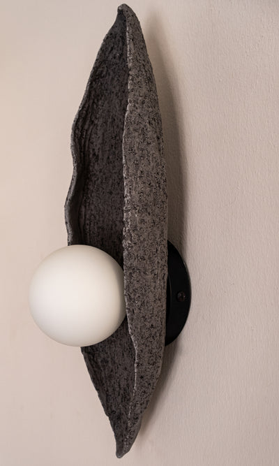 Ceramic Black wall light Handmade Wall Sconces
