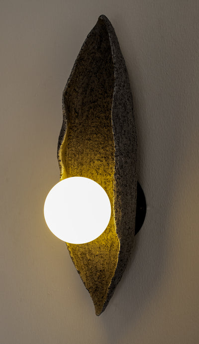 Ceramic Black wall light Handmade Wall Sconces