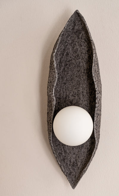 Ceramic Black wall light Handmade Wall Sconces
