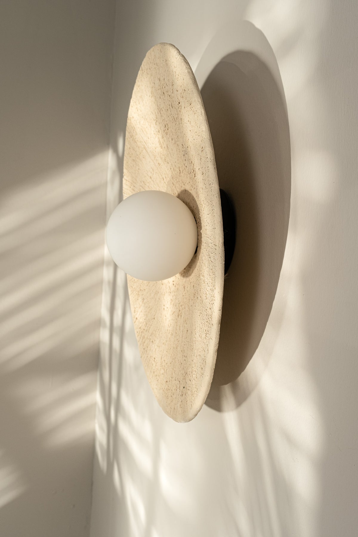 Orea – handmade beige ceramic wall sconce in natural clay, Geza Ceramic – image 3