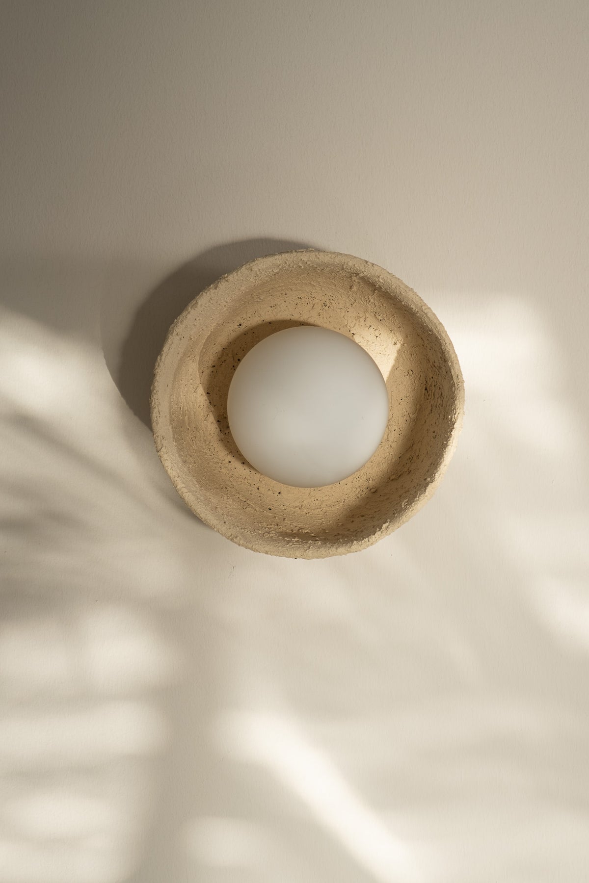 Lunor – handmade beige ceramic wall sconce in natural clay, Geza Ceramic – image 9