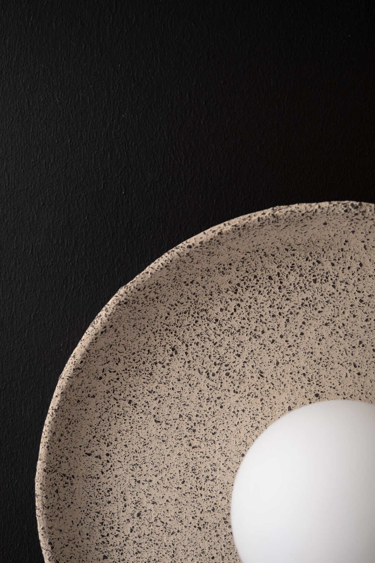 Sorin beige handmade ceramic wall sconce, wabi sabi stoneware – image 4