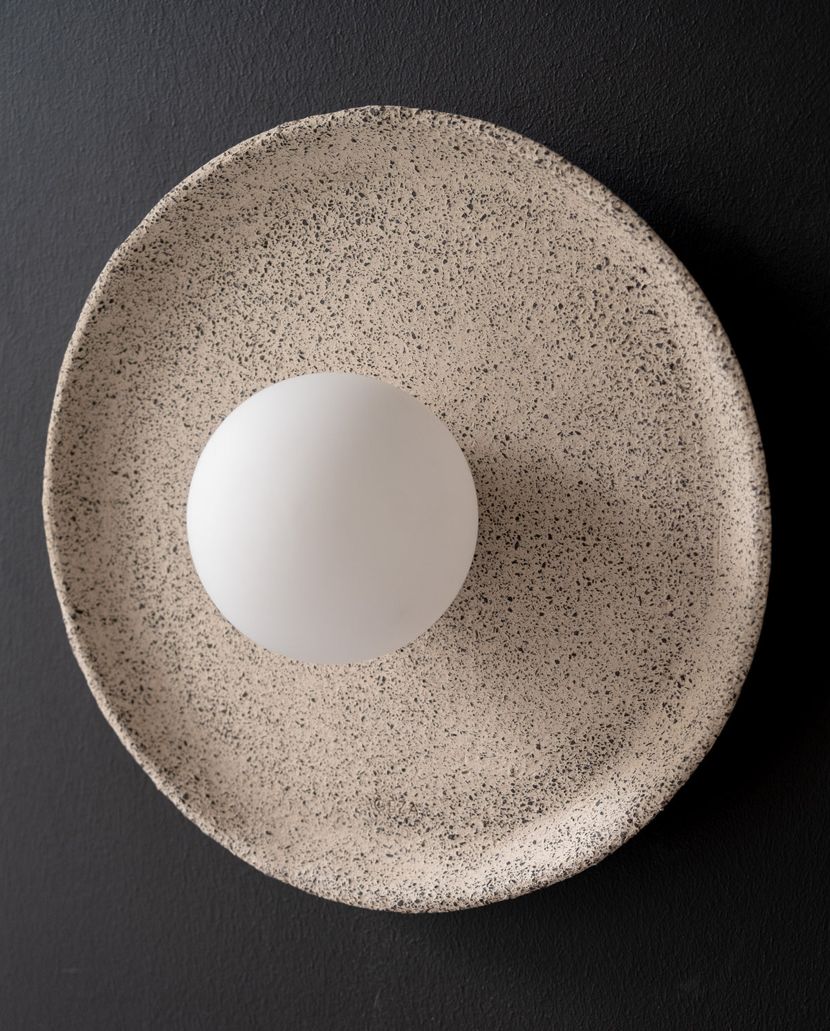Sorin beige handmade ceramic wall sconce, wabi sabi stoneware – image 6