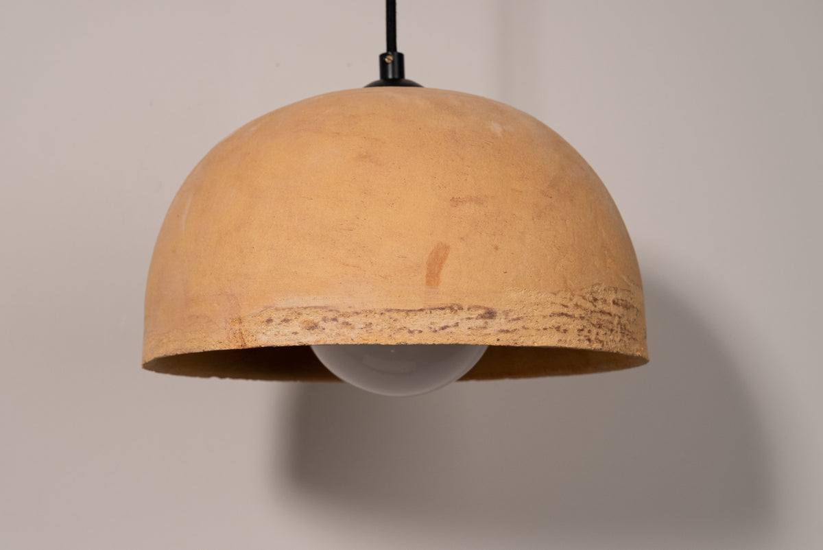 Thalen – handmade yellow ceramic pendant light in natural clay, Geza Ceramic – image 9